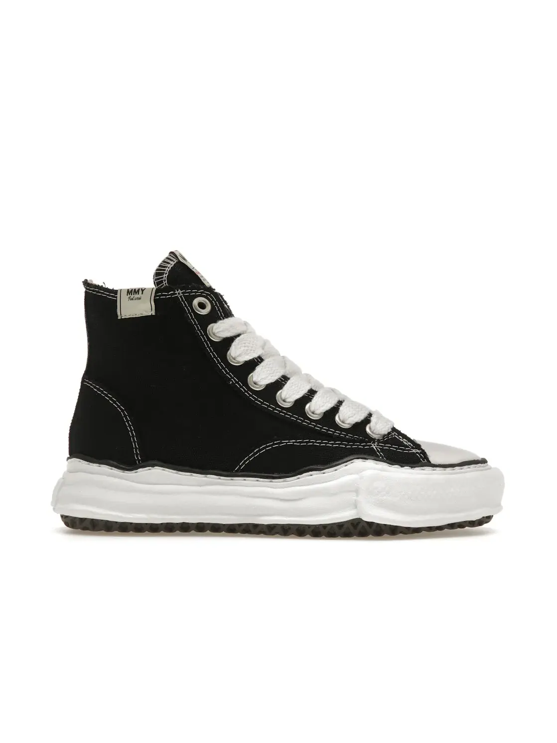 Мужские кроссовки с канвасом Maison Mihara Yasuhiro Peterson OG Sole Canvas High — изображение 1 из 4, белый/черный