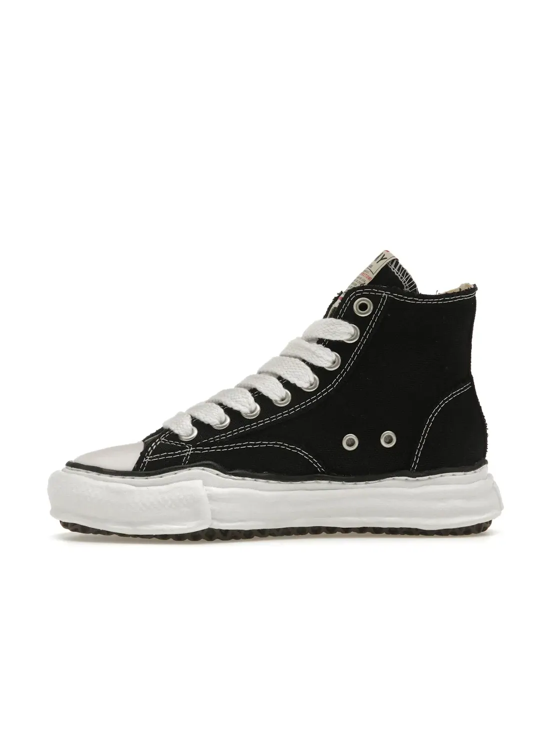 Мужские кроссовки с канвасом Maison Mihara Yasuhiro Peterson OG Sole Canvas High — изображение 3 из 4, белый/черный