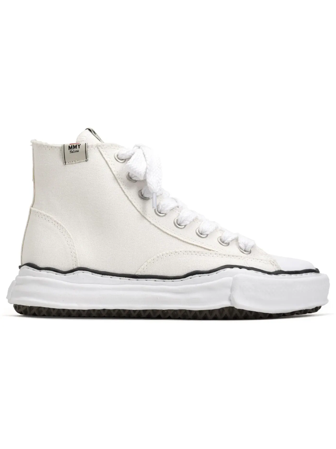 Мужские кеды с принтом Peterson OG Sole Canvas High Maison Mihara Yasuhiro — изображение 1 из 1, белый/черный
