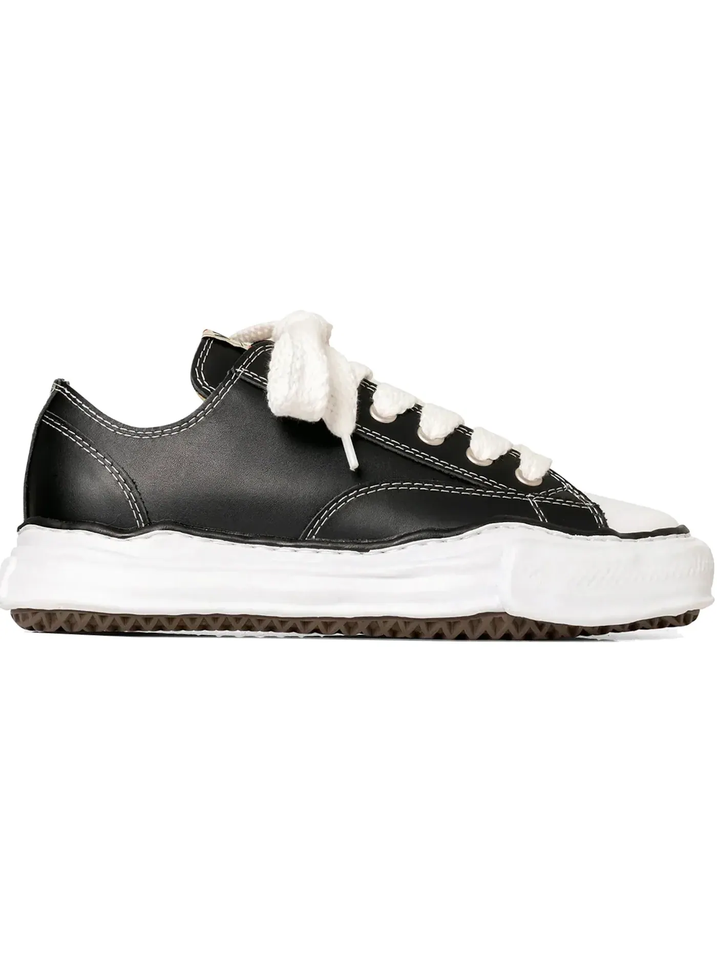 Мужские кроссовки кожаные Peterson OG Sole Leather Low Maison Mihara Yasuhiro — изображение 1 из 1, черный/белый