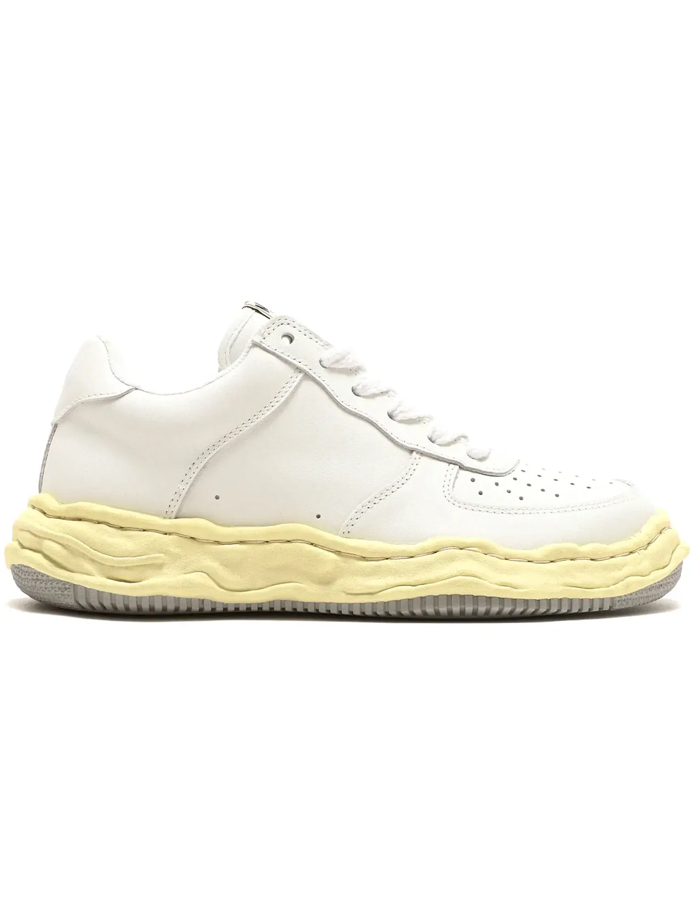 Мужские кроссовки на шнуровке Maison Mihara Yasuhiro Wayne Leather Low — изображение 1 из 4, белый/кремовый