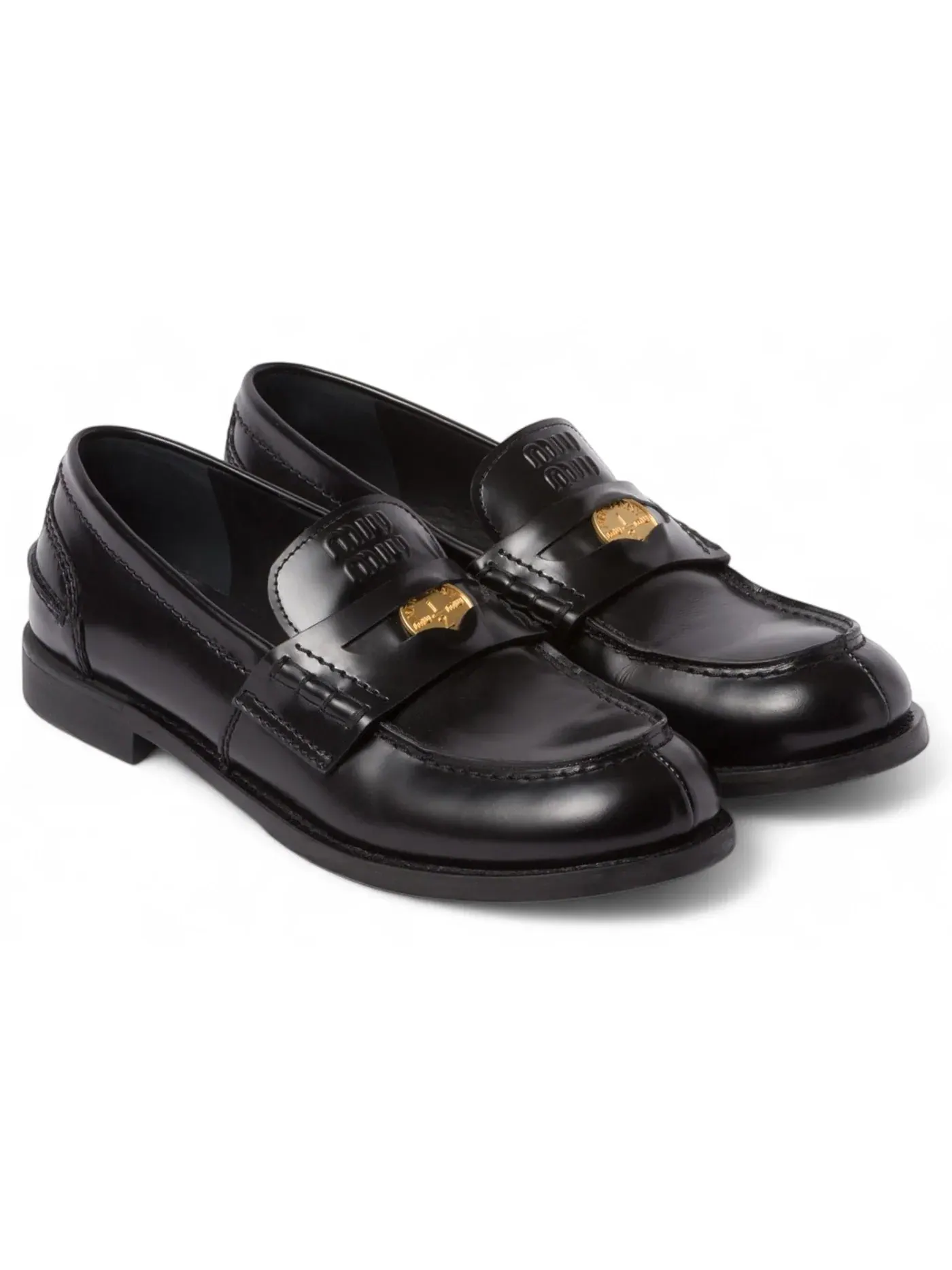 Женские лоферы из замши Miu Miu — изображение 1 из 1, черный