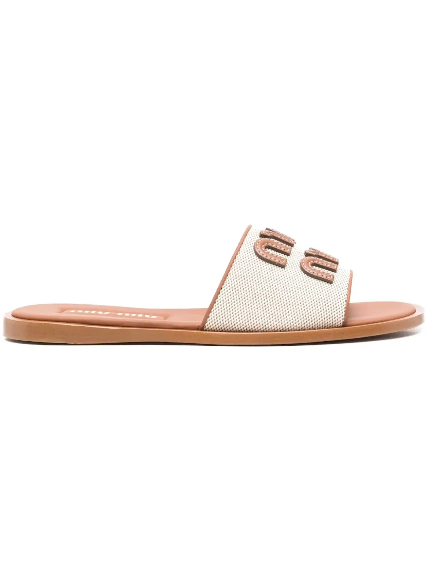 Женские сандалии на плоской подошве Miu Miu Canvas Sandals — изображение 1 из 1, прозрачный