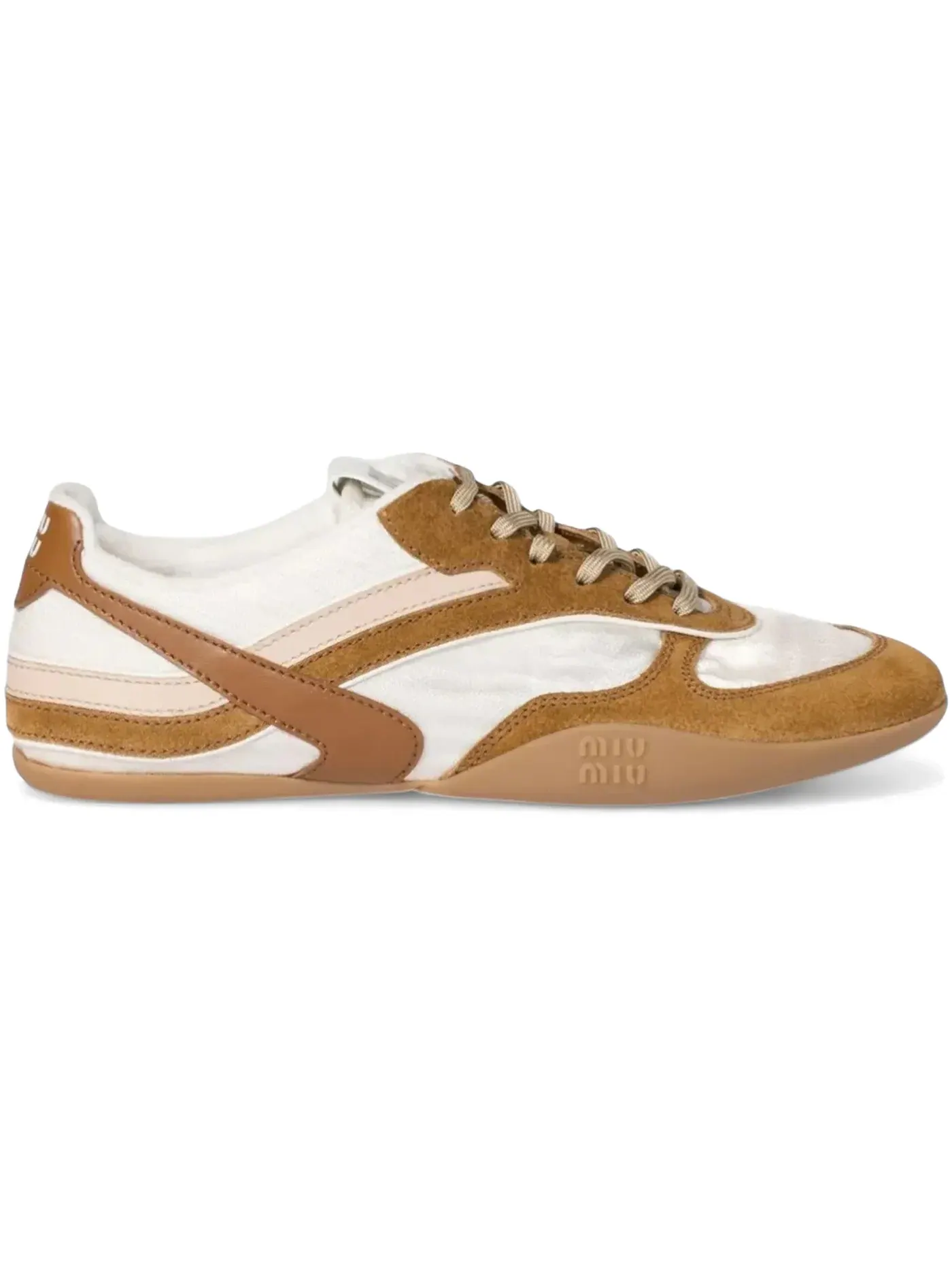 Женские кроссовки с технологичной отделкой Miu Miu Gymnasium Technical Sneaker Miu Miu — изображение 1 из 1, белый