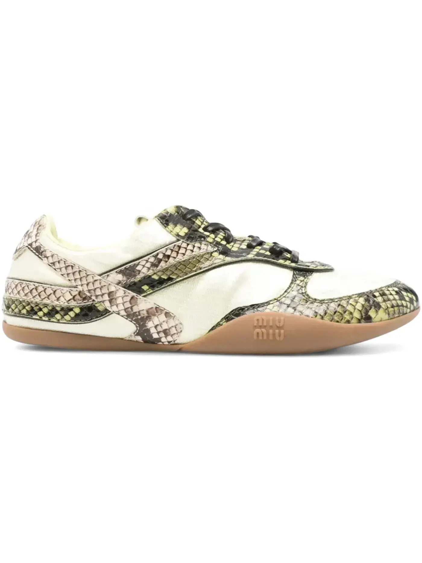 Женские кроссовки с принтом Miu Miu Gymnasium Technical Sneaker Miu Miu, Ananas Felce — изображение 1 из 1