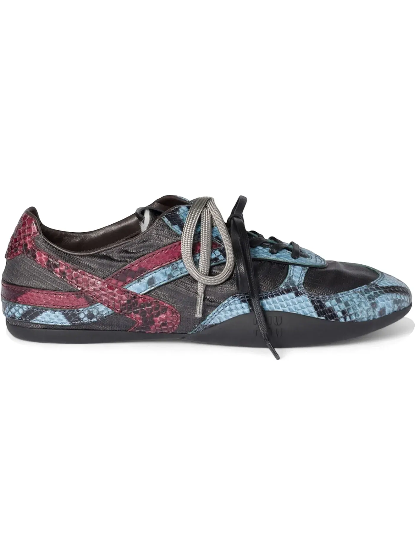 Женские кроссовки с принтом Miu Miu Gymnasium Technical Sneaker Miu Miu, Ardesia Astrale — изображение 1 из 1