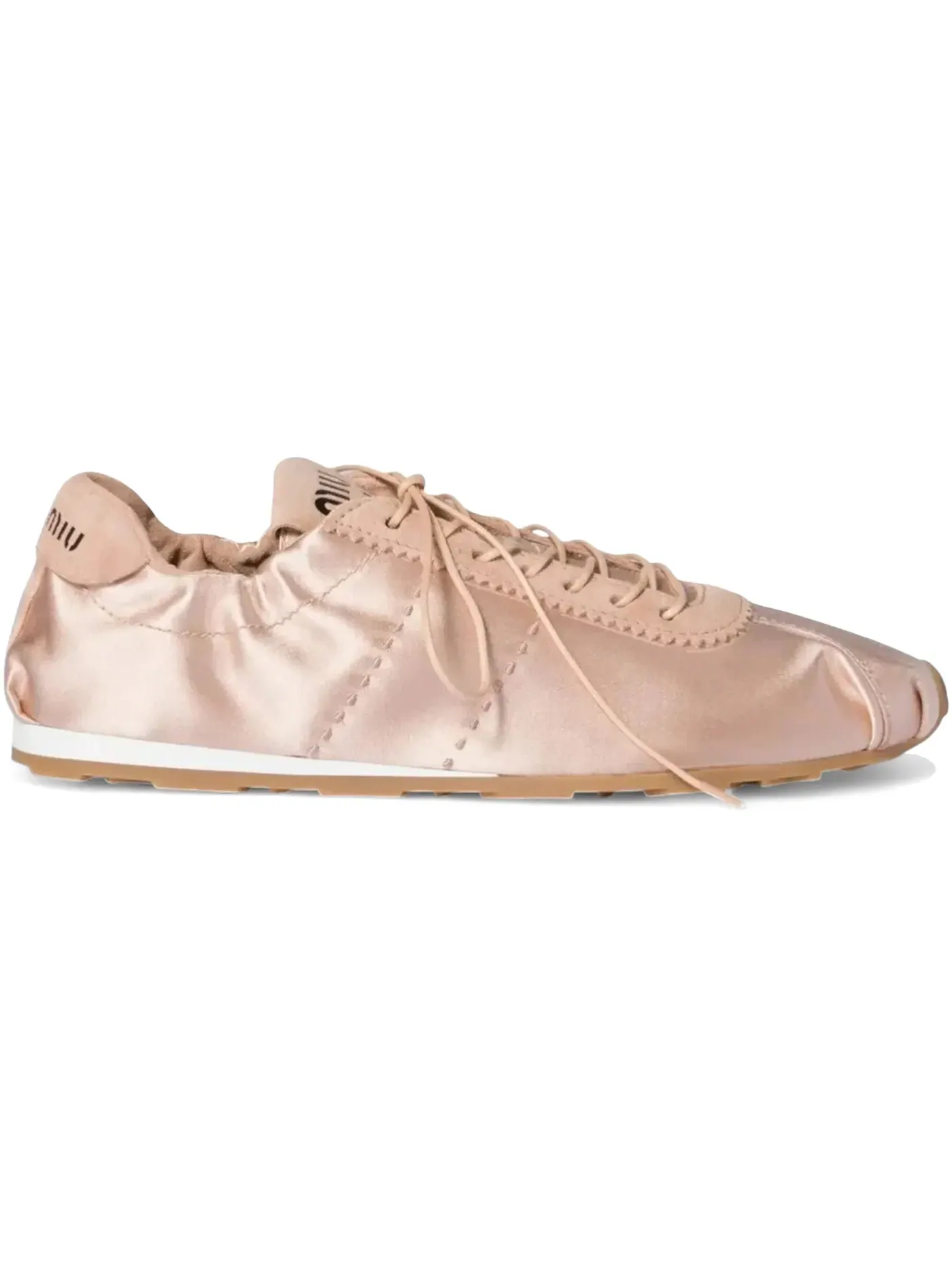 Женские кроссовки Miu Miu Plume Raso Sneaker — изображение 1 из 1, розовый