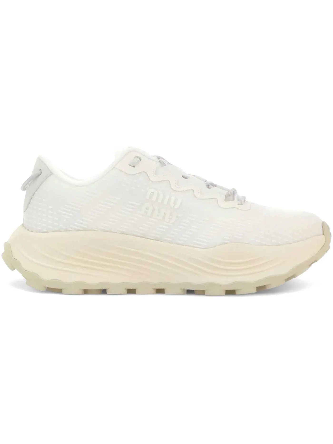 Женские кроссовки из технической ткани Miu Miu Technical Fabric Sneakers Miu Miu — изображение 1 из 1, белый
