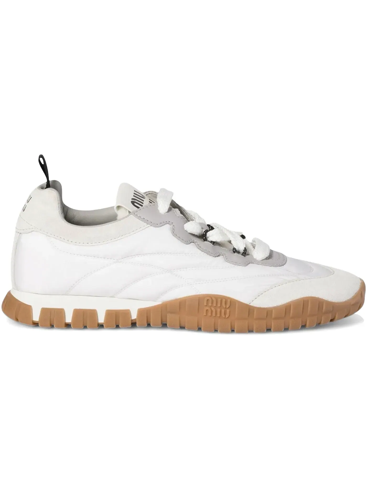 Женские кеды Miu Miu Tyre Sneakers — изображение 1 из 1, белый/серый