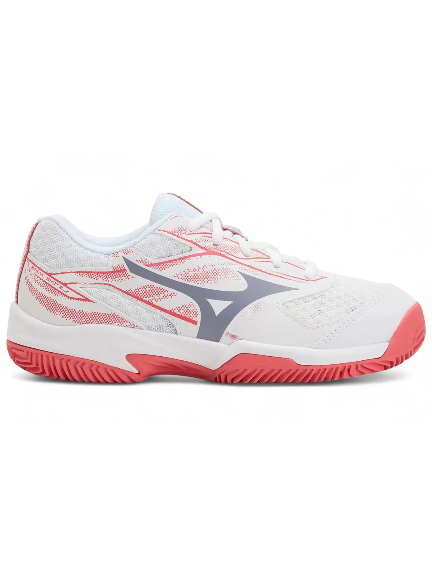 Детские кроссовки для мальчиков с застежкой-липучкой Mizuno Break Shot 5 Jr CC — изображение 1 из 1, белый/синий