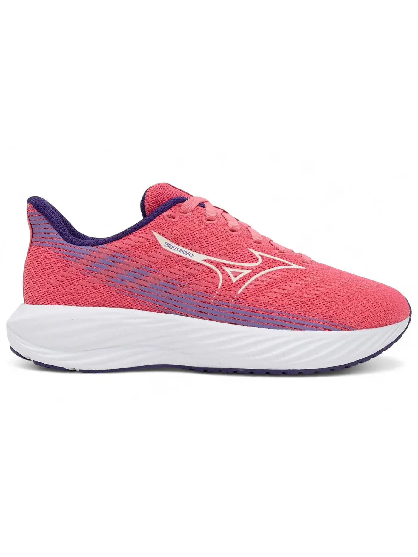 Детские кроссовки для бега Mizuno Enerzy Rider Jr, Camelliarose/Snowwhite/Violiet — изображение 1 из 1