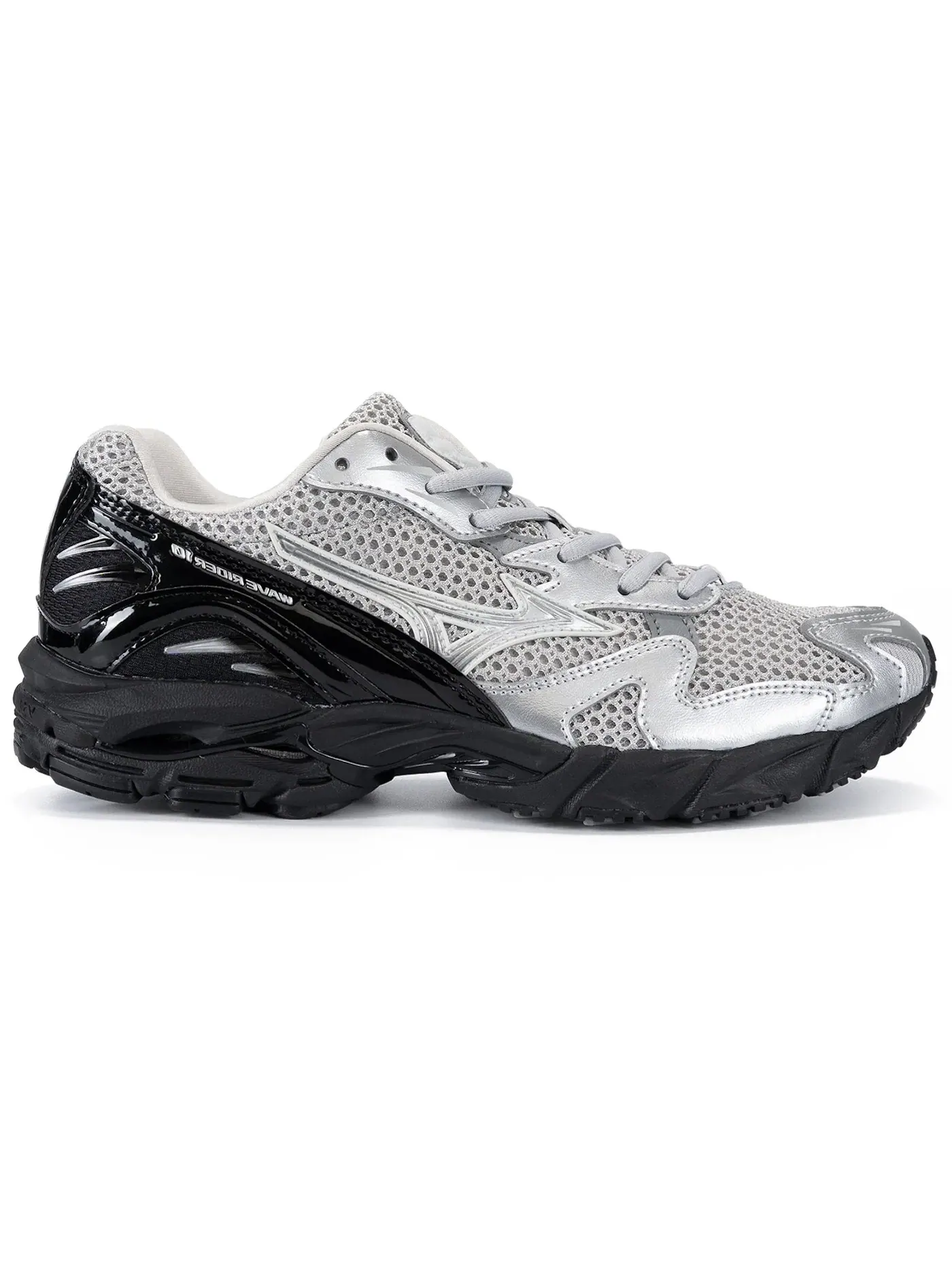 Мужские кроссовки Lifestyle Mizuno Mizuno Wave Rider 10 — изображение 1 из 1, серебристый/черный