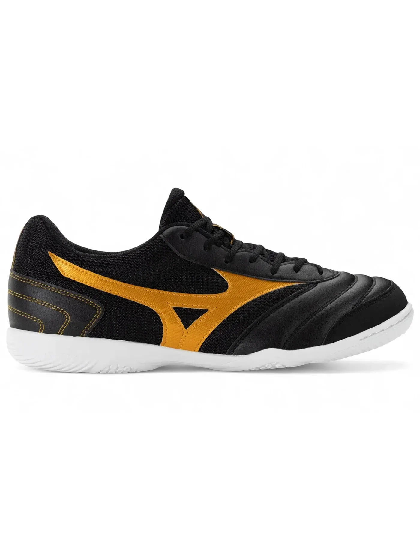 Мужские кроссовки для футзала с низким профилем Mizuno Morelia Sala Club IN — изображение 1 из 1, черный/золотистый