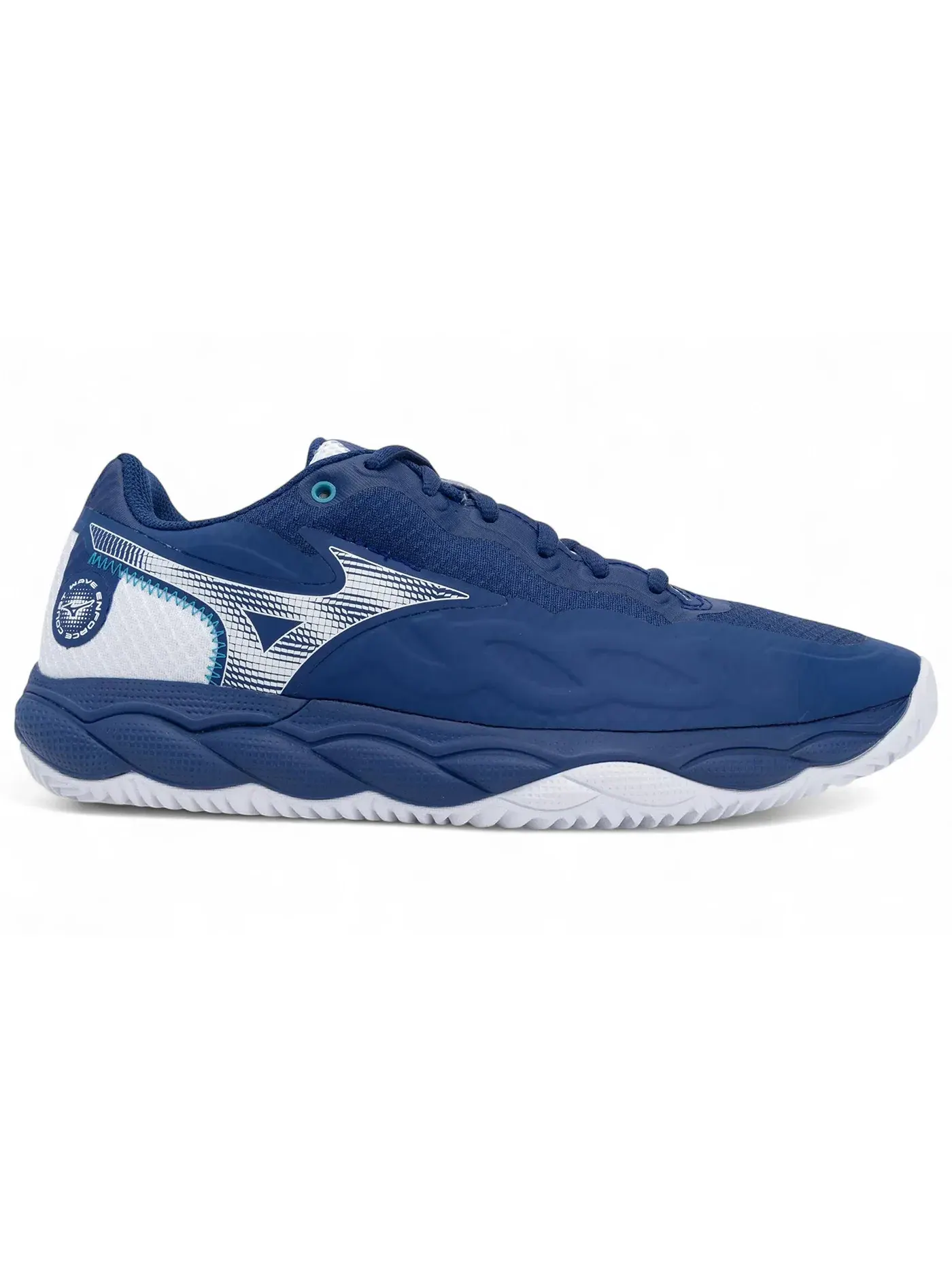 Мужские кроссовки с технологией Wave для корта Mizuno Wave Enforce Court CC — изображение 1 из 1, синий/белый/синий