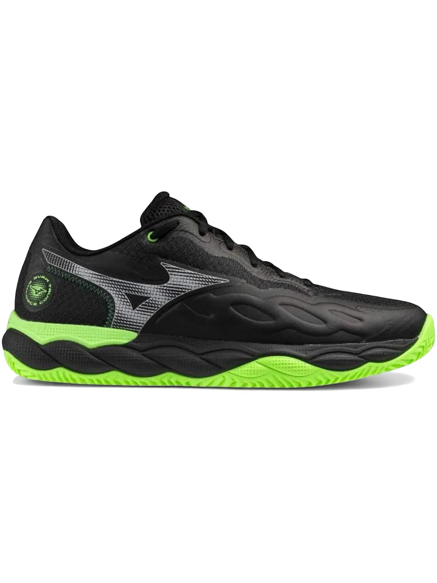 Мужские кроссовки для падел с технологией Wave Enforce Mizuno — изображение 1 из 1, черный/зеленый