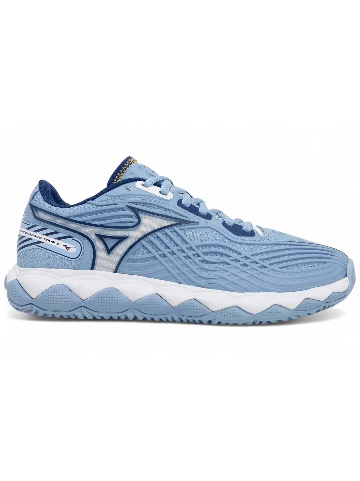 Женские кроссовки для тенниса Mizuno Wave Enforce Tour 2 CC — изображение 1 из 1, синий/белый/синий