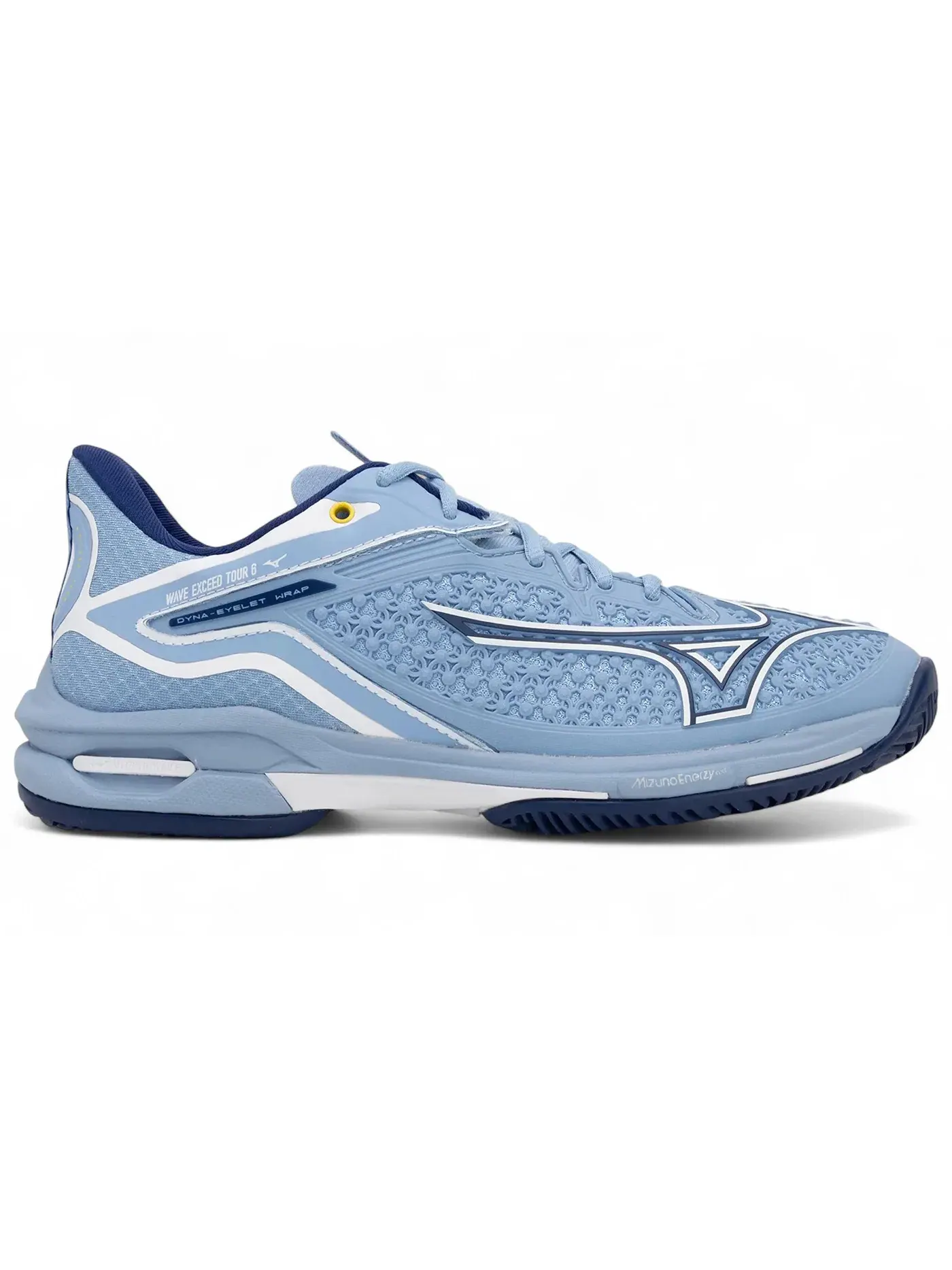 Мужские кроссовки для тенниса с технологией Wave Mizuno Wave Exceed Tour 6 CC Mizuno — изображение 1 из 1, синий/синий/белый