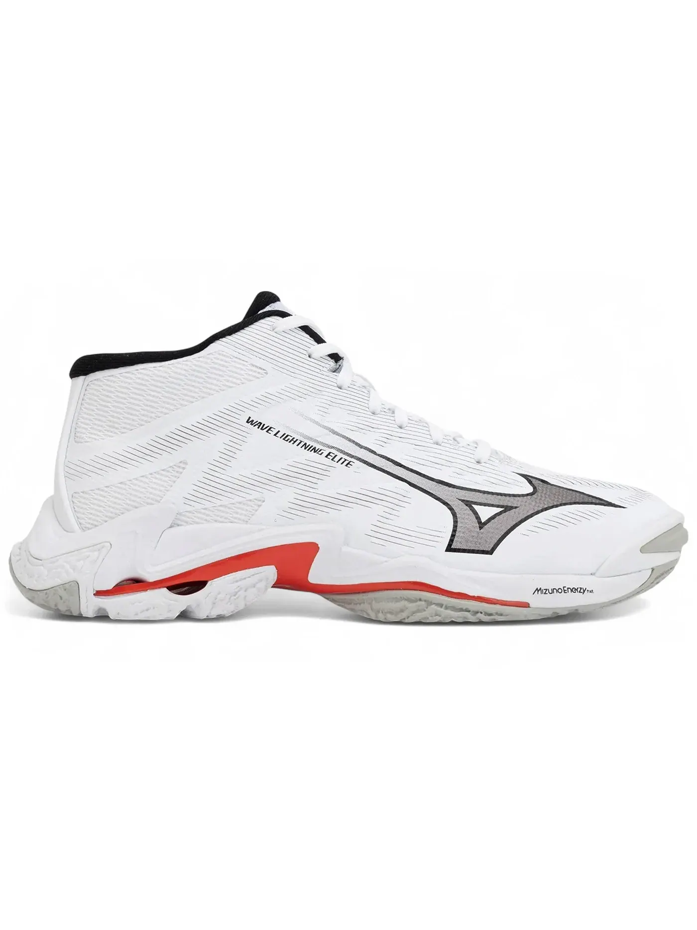 Мужские кроссовки для волейбола с высоким берцем Mizuno Wave Lightning Elite Mid — изображение 1 из 1, белый/черный/красный