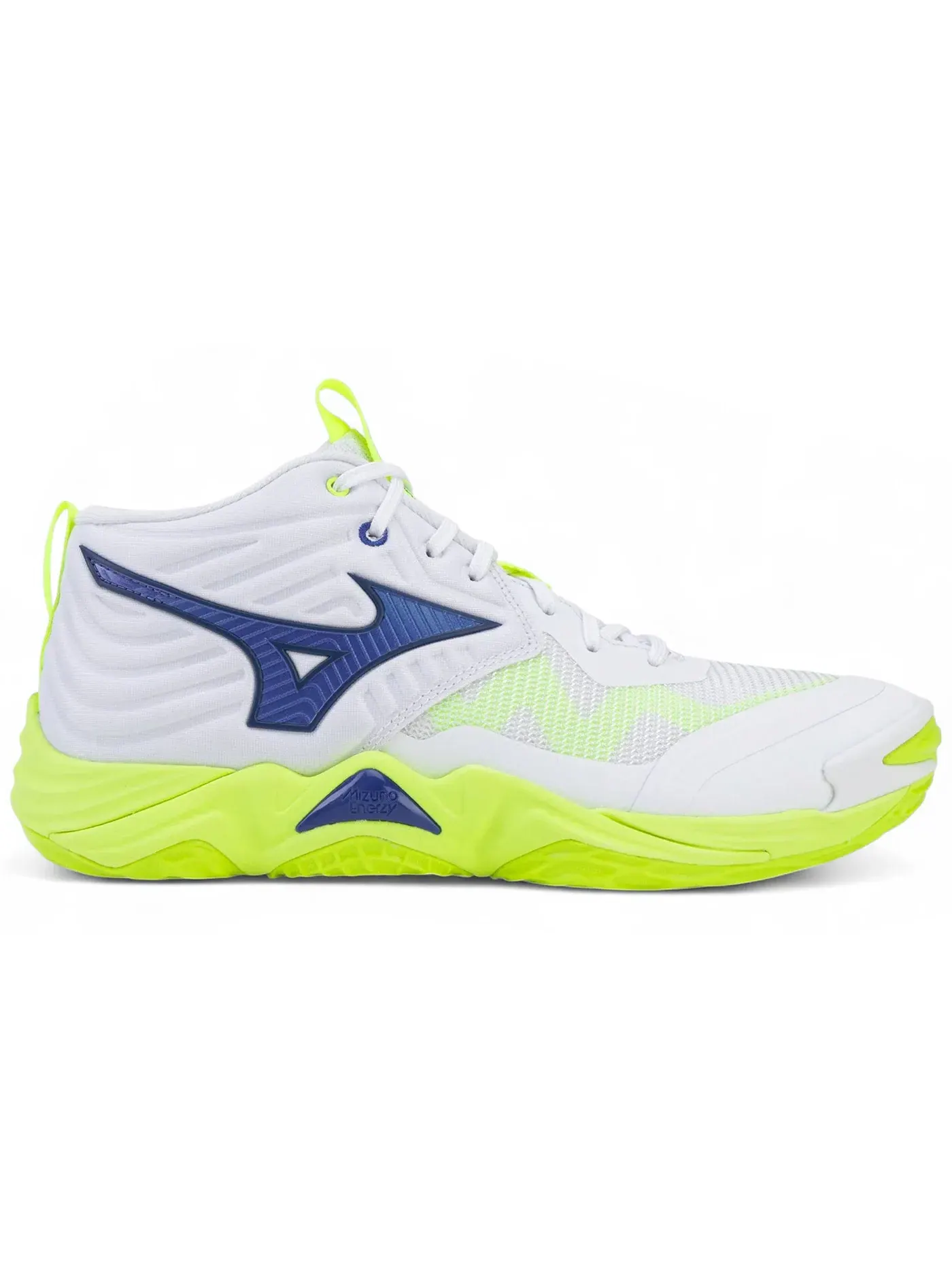 Мужские кроссовки для волейбола Mizuno Wave Momentum Elite Mid — изображение 1 из 1, белый желтый синий