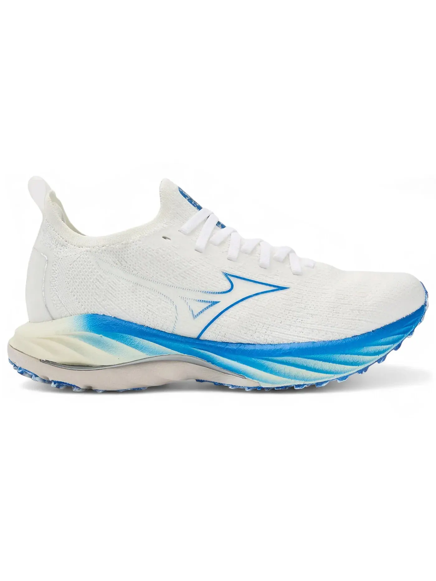 Женские кроссовки с амортизацией Mizuno Wave Neo Wind — изображение 1 из 1, белый/серебристый/синий