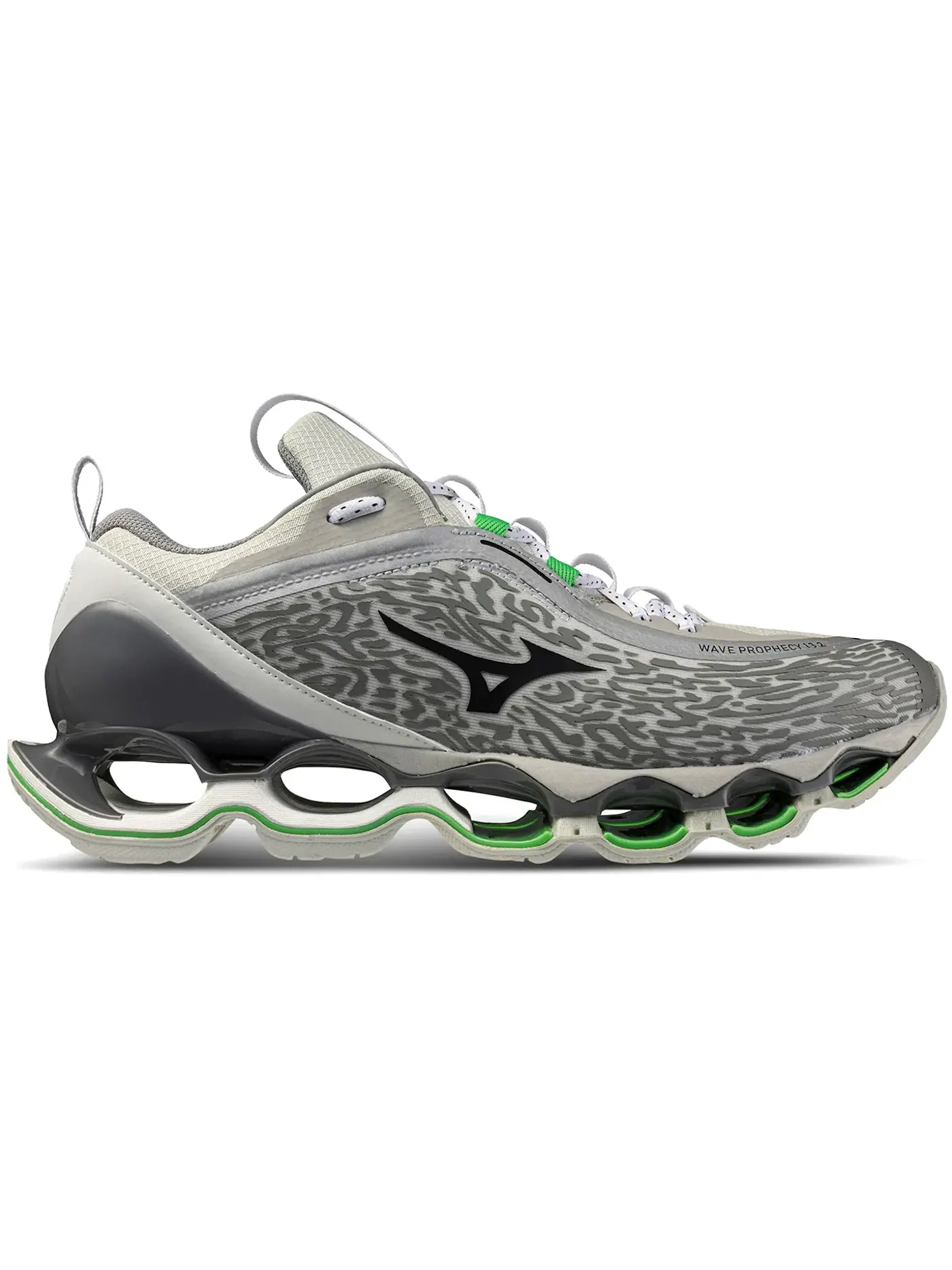 Мужские кроссовки для повседневной носки с технологией Wave Mizuno Wave Prophecy 13.2 — изображение 1 из 1, черный/зеленый