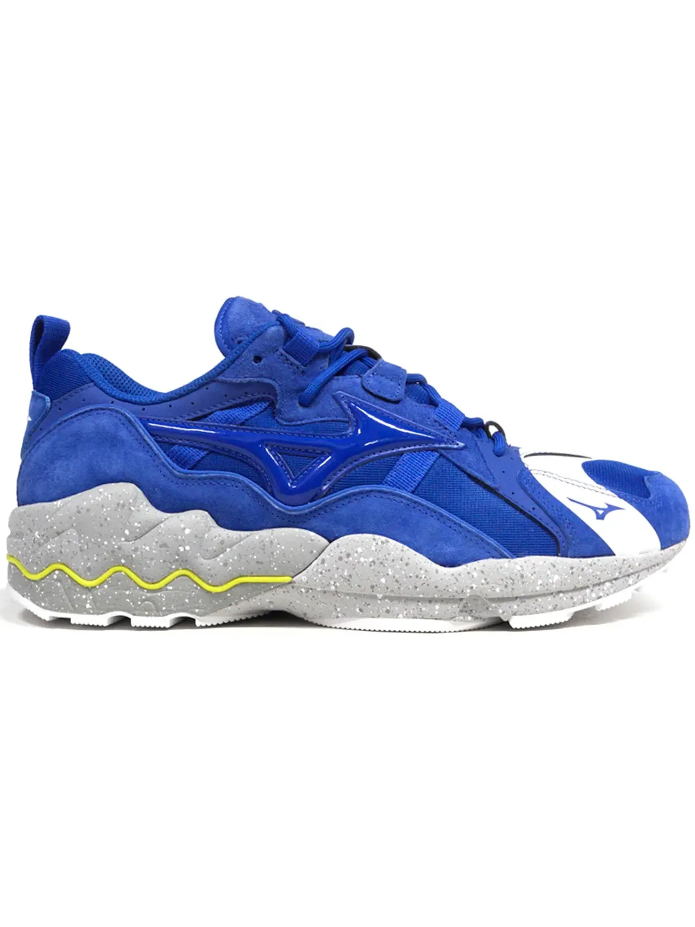 Мужские кроссовки Lifestyle Mizuno Wave Rider 1 — изображение 1 из 1, синий/белый-серый-желтый