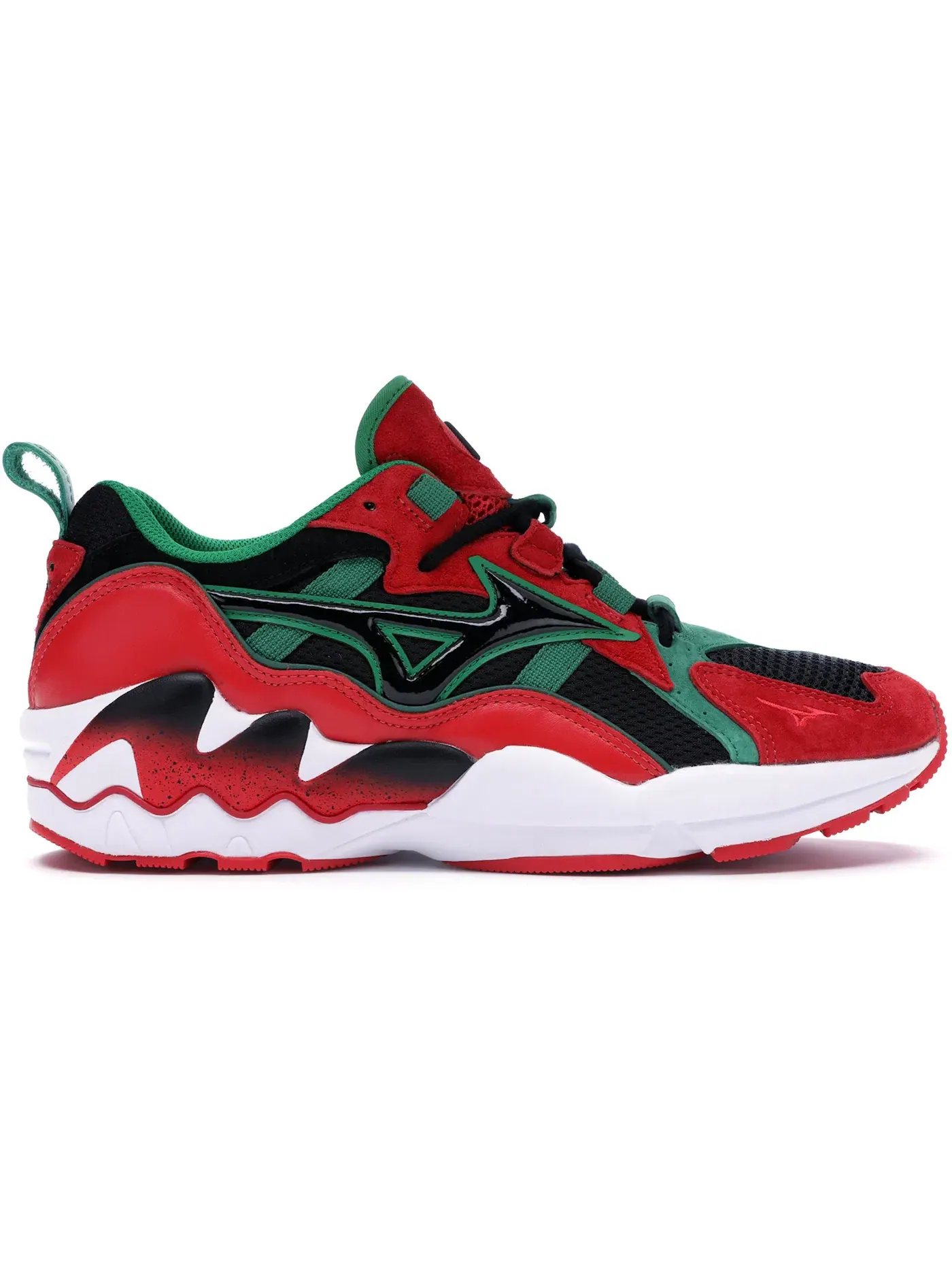 Мужские кроссовки Lifestyle Mizuno Wave Rider 1 — изображение 1 из 1, красный/зеленый-черный