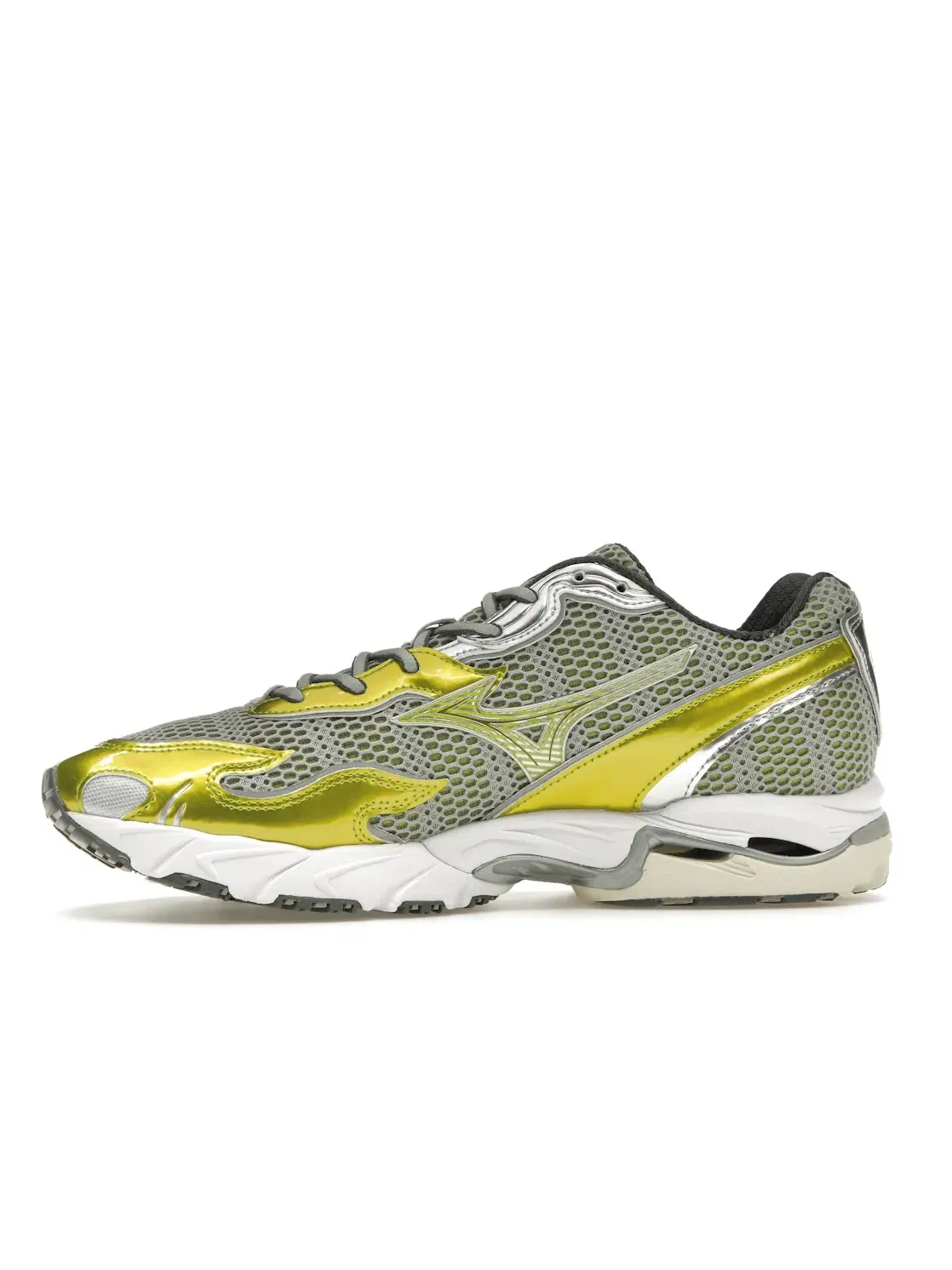 Мужские кроссовки Lifestyle с ретро-дизайном Mizuno Wave Rider 10 — изображение 3 из 4, серый/белый
