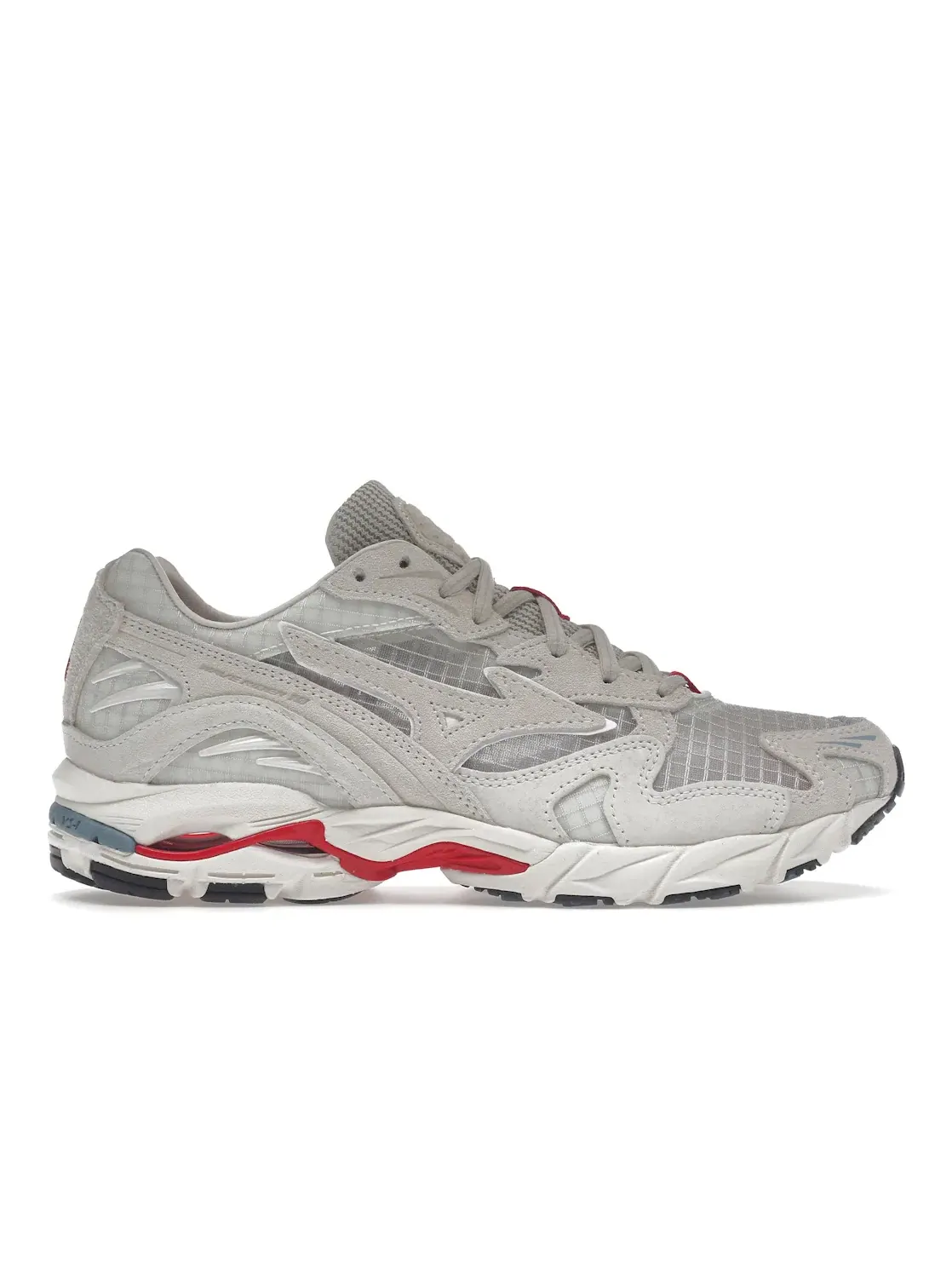 Мужские кроссовки Lifestyle Mizuno Wave Rider 10 Highsnobiety — изображение 1 из 4, белый/красный/синий