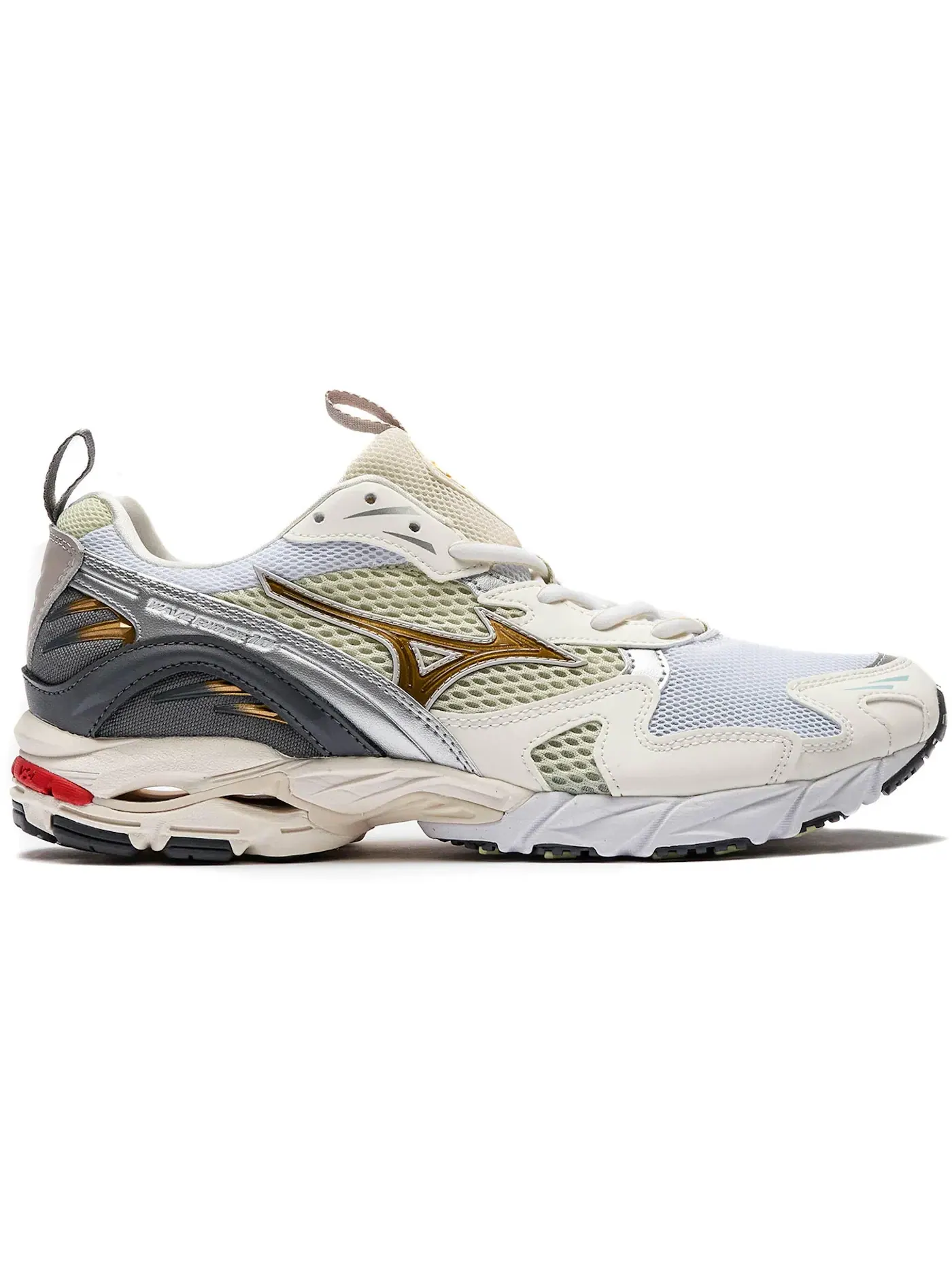 Мужские кроссовки Lifestyle Mizuno Wave Rider 10 — изображение 1 из 1, белый/серебристый