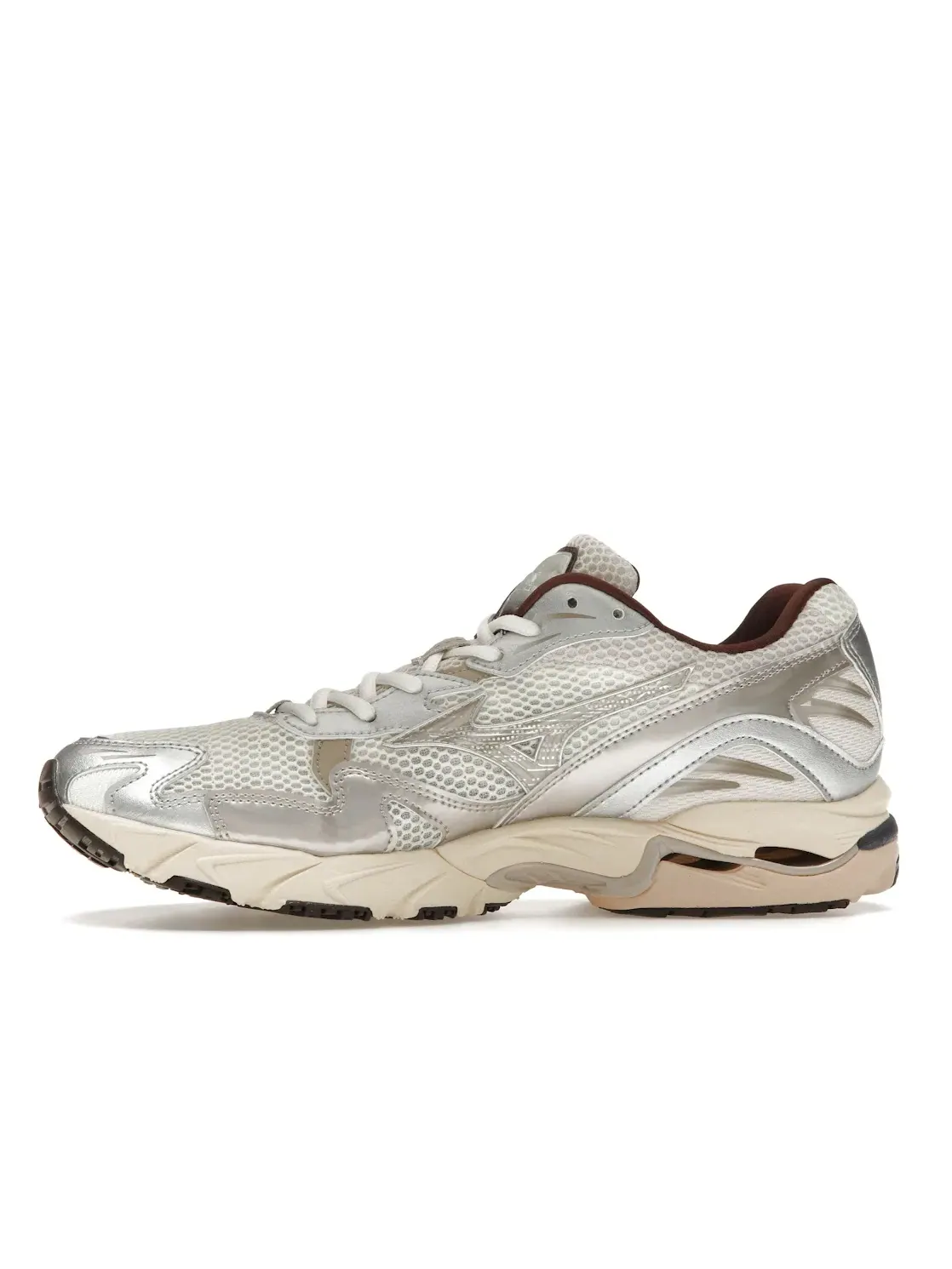 Мужские кроссовки Lifestyle Mizuno Wave Rider 10 Mizuno Snow White/Silver Cloud/Chicory Coffee — изображение 3 из 4