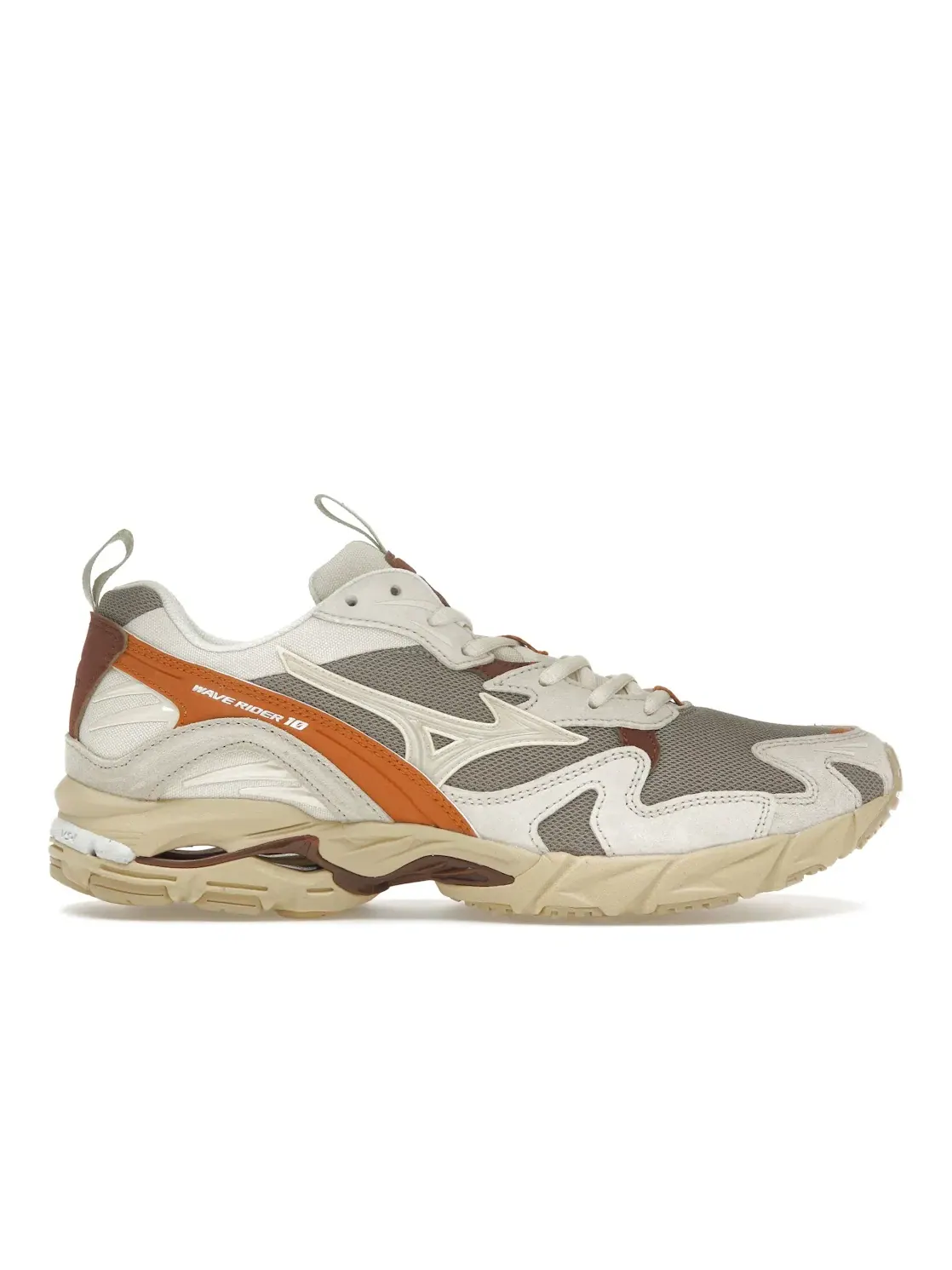 Мужские кроссовки Lifestyle Mizuno Wave Rider 10 — изображение 1 из 4, винтажный хаки/песочный