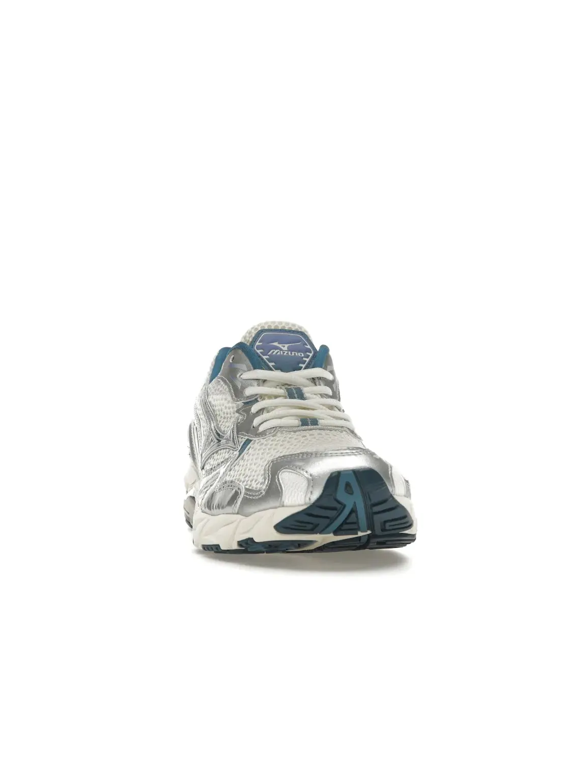 Мужские кроссовки Lifestyle Mizuno Wave Rider 10 — изображение 2 из 4, белый/серебристый/синий