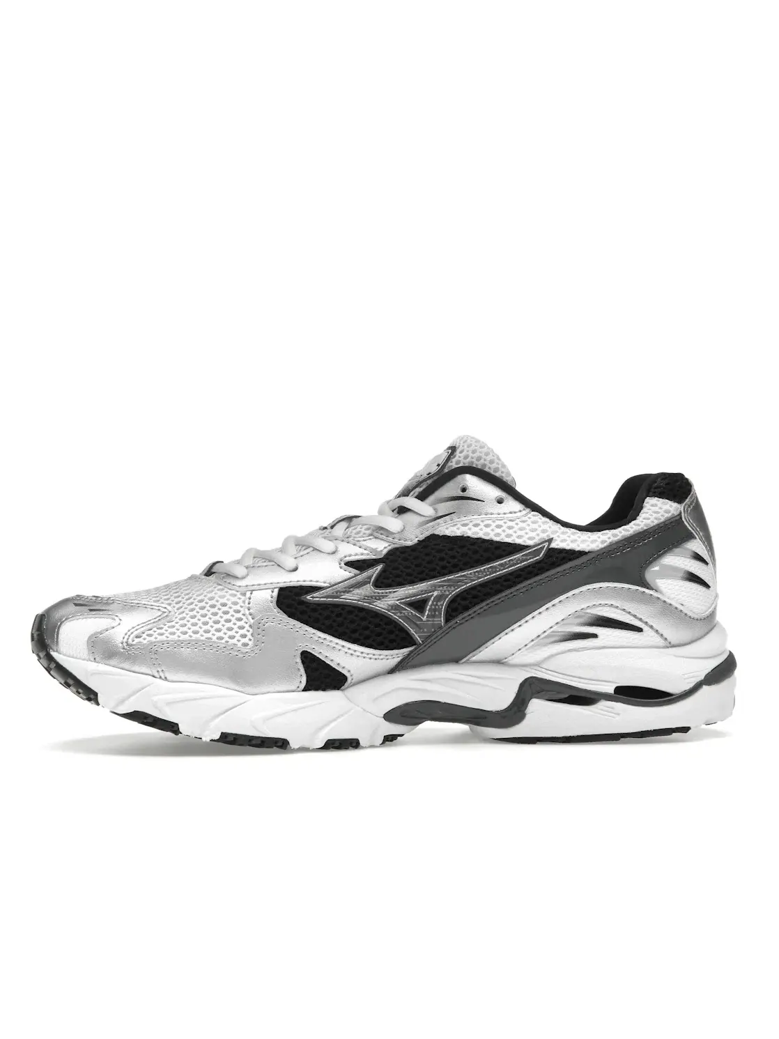 Мужские кроссовки Lifestyle Mizuno Wave Rider 10 — изображение 3 из 4, белый/серебристый/черный
