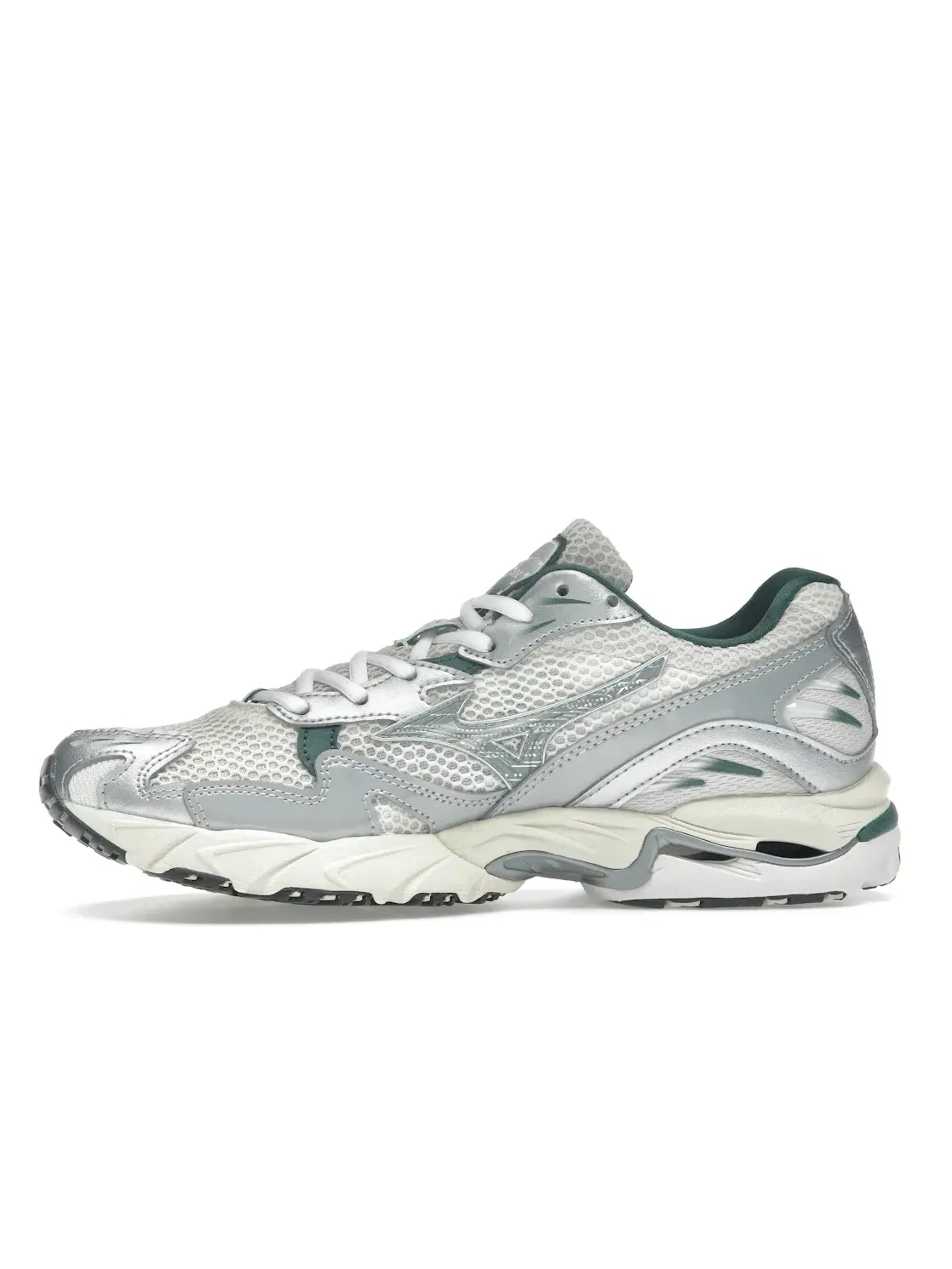 Мужские кроссовки Lifestyle Mizuno Wave Rider 10 — изображение 3 из 4, белый//зеленый