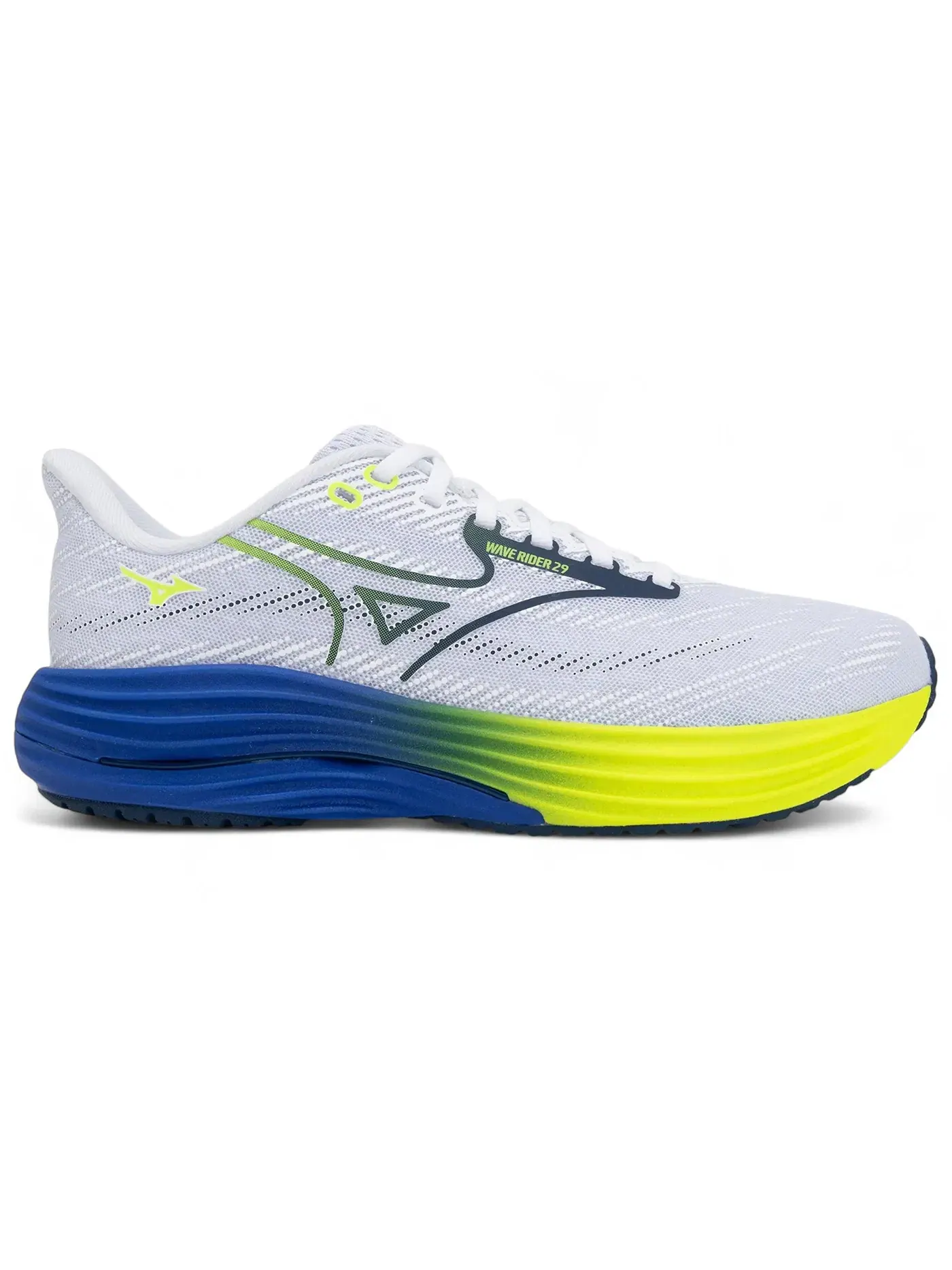Мужские кроссовки для бега Mizuno Wave Rider 29 — изображение 1 из 1, синий/белый/желтый