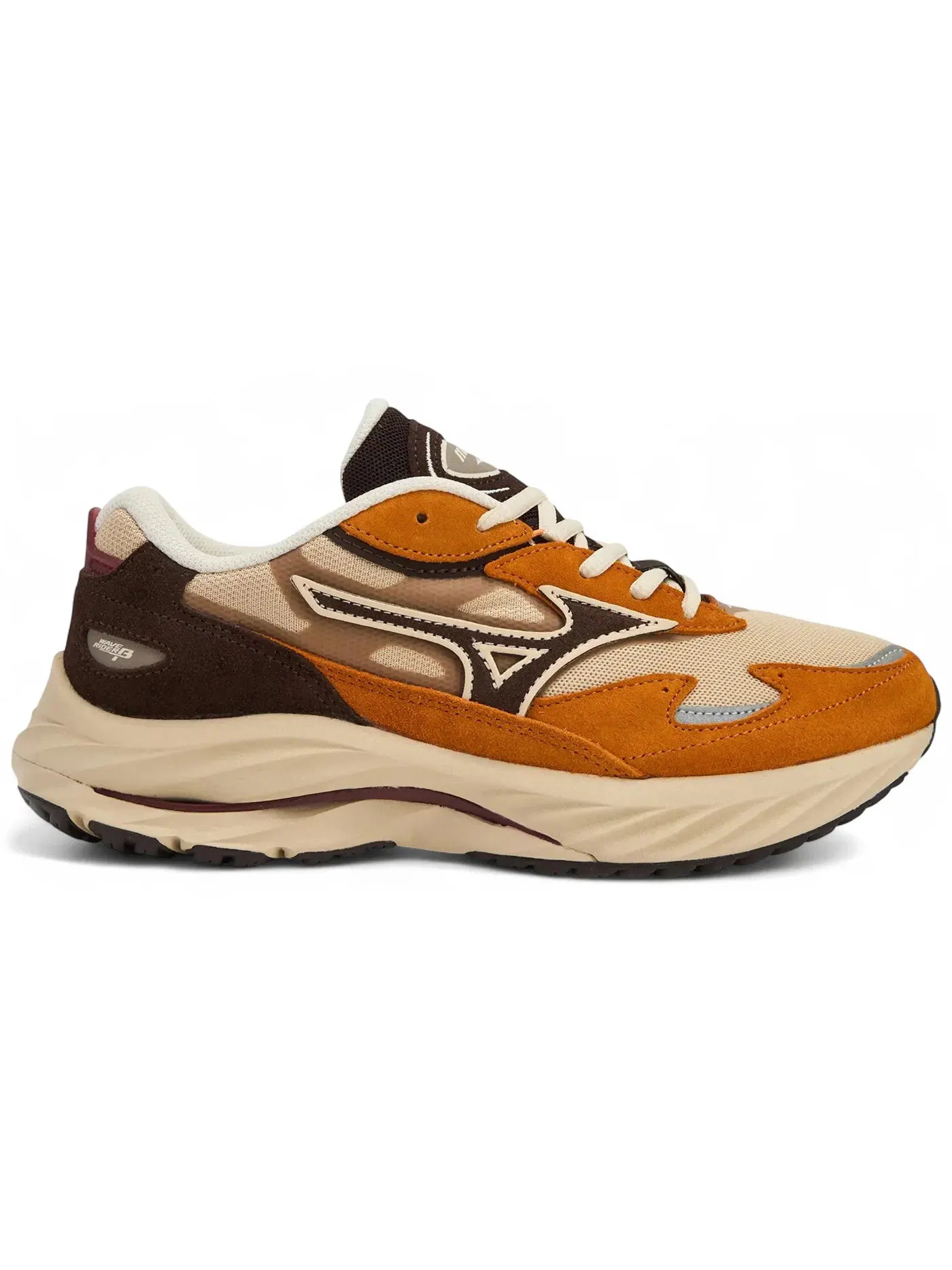 Мужские кроссовки Lifestyle Mizuno Wave Rider Beta, Mojave Desert/Chicory Coffee/Pumpkin Spice — изображение 1 из 1