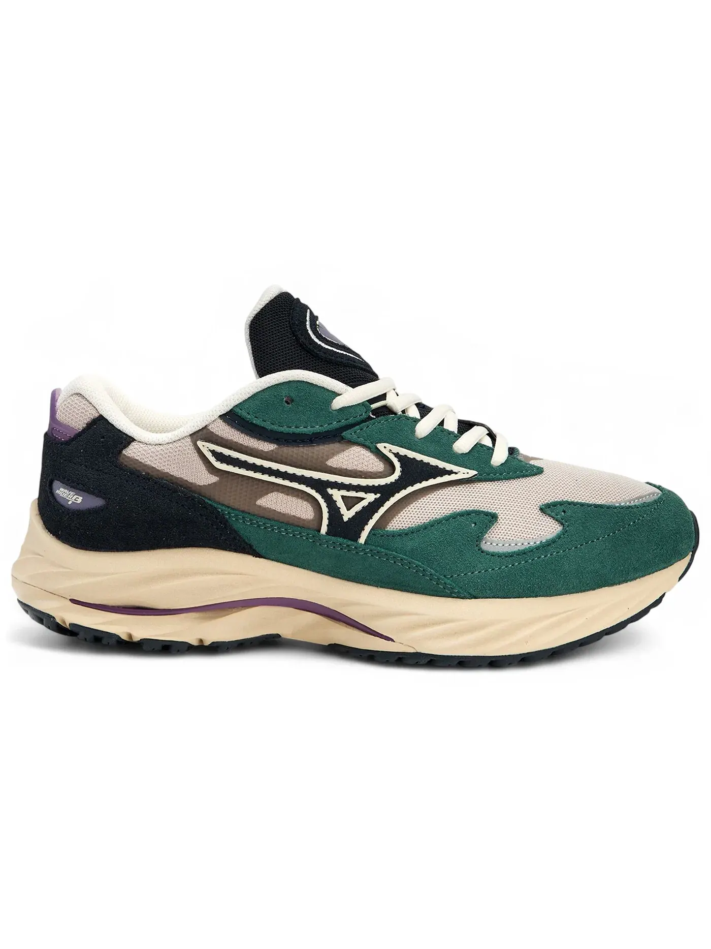 Мужские кроссовки Lifestyle Mizuno Wave Rider Beta — изображение 1 из 1, серебристый//зеленый