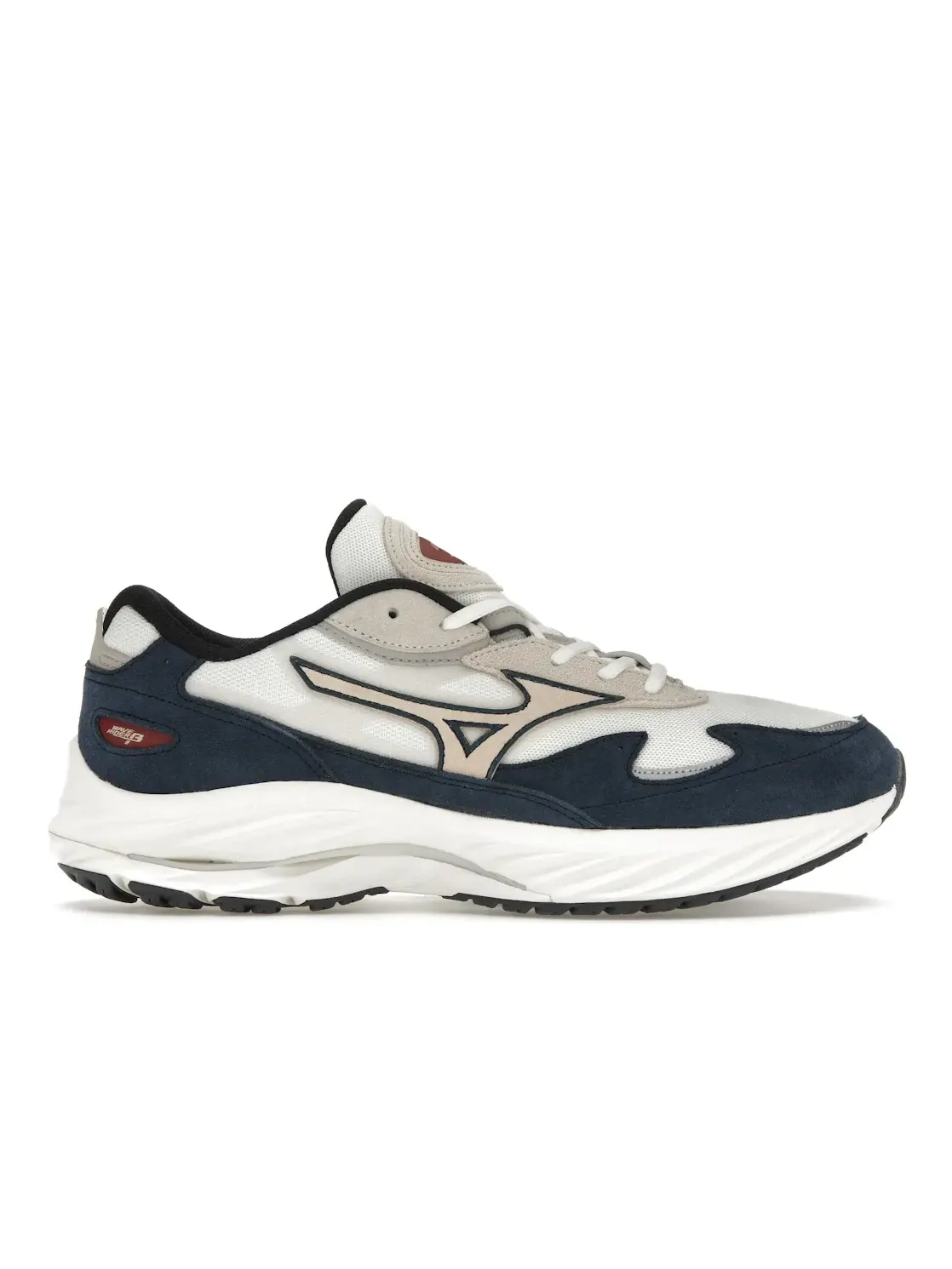 Мужские кроссовки Lifestyle Mizuno Wave Rider Beta — изображение 1 из 4, белый/бежевый/синий