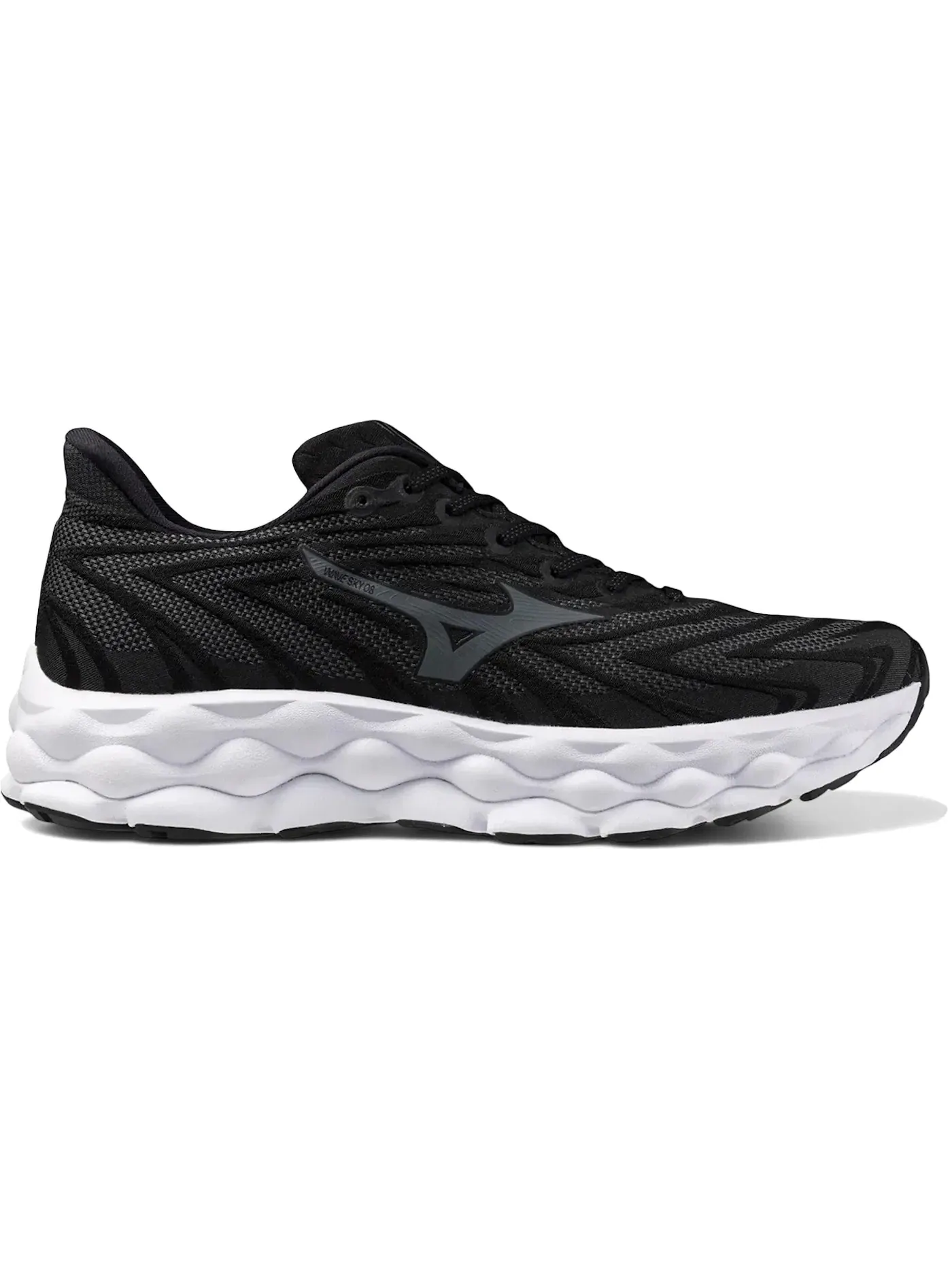 Мужские кроссовки с амортизацией Mizuno Wave Sky 8 — изображение 1 из 1, черный/металлик серый