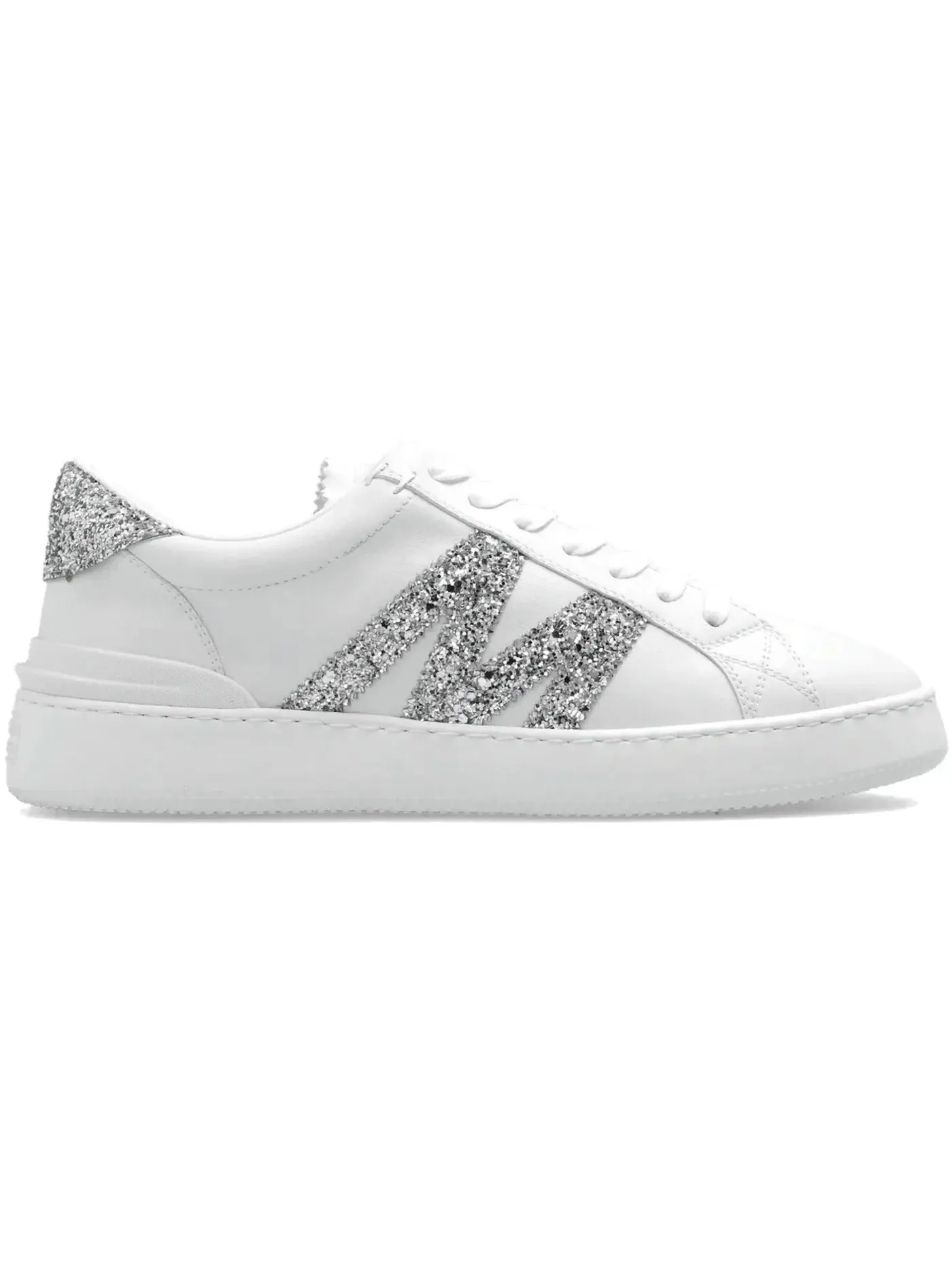 Мужские кроссовки с блестками Moncler Monaco Low Top