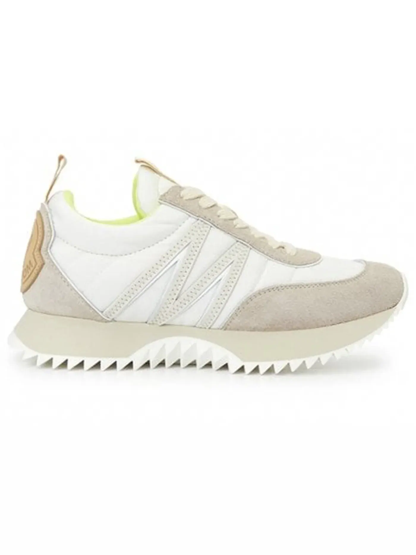 Женские кроссовки замшевые Pacey Suede Sneaker Moncler — изображение 1 из 1, бежевый белый