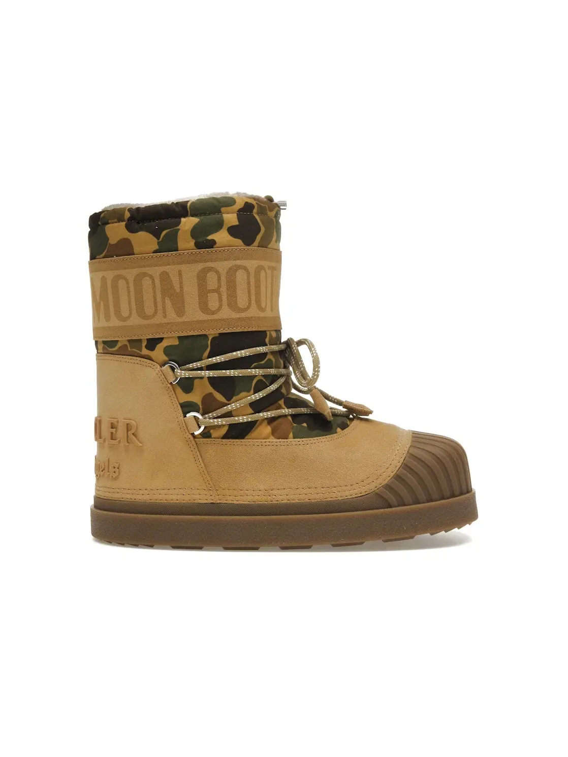 Мужские зимние ботинки с принтом Moncler Shedir Snow Boots Moncler — изображение 1 из 4, бежевый