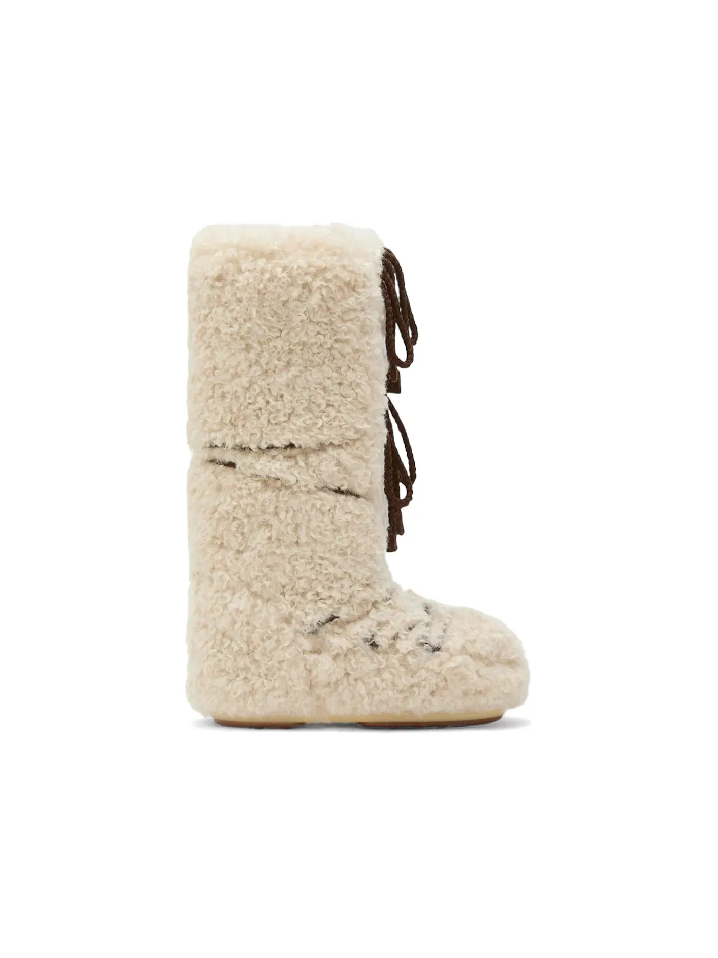 Детские ботинки с кудрявым дизайном Moon Boot Icon Curly Extra Boots Moon Boot — изображение 1 из 1, экру