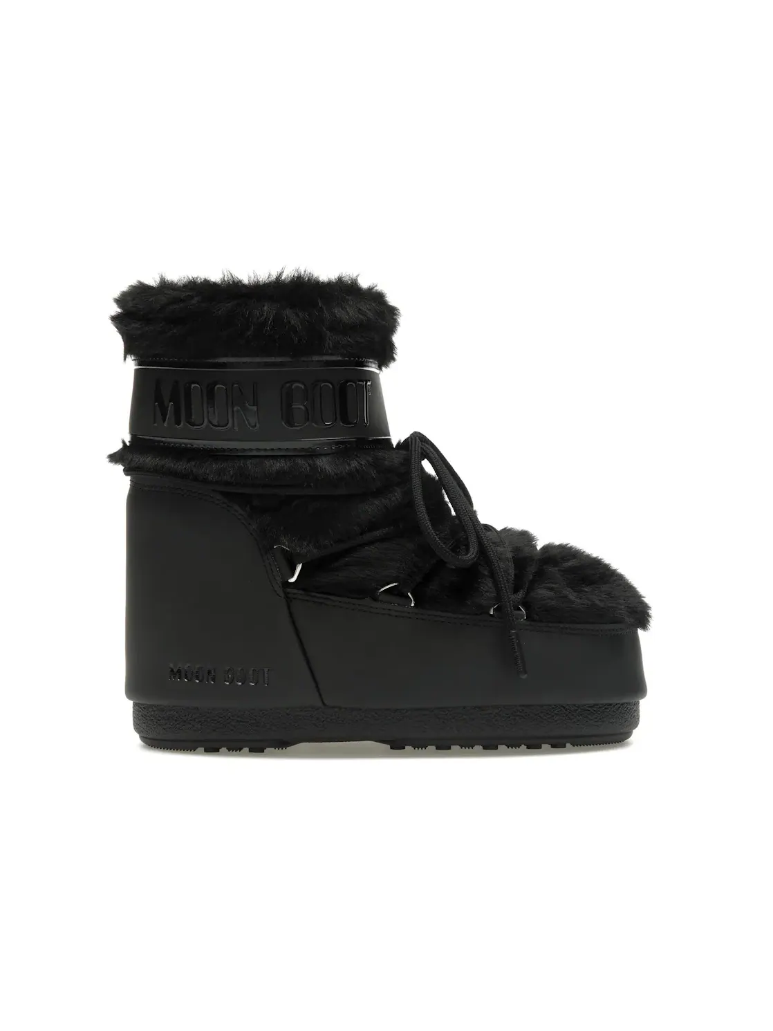 Унисекс-ботинки Moon Boot Icon Faux-Fur Low Moon Boot — изображение 1 из 4, черный