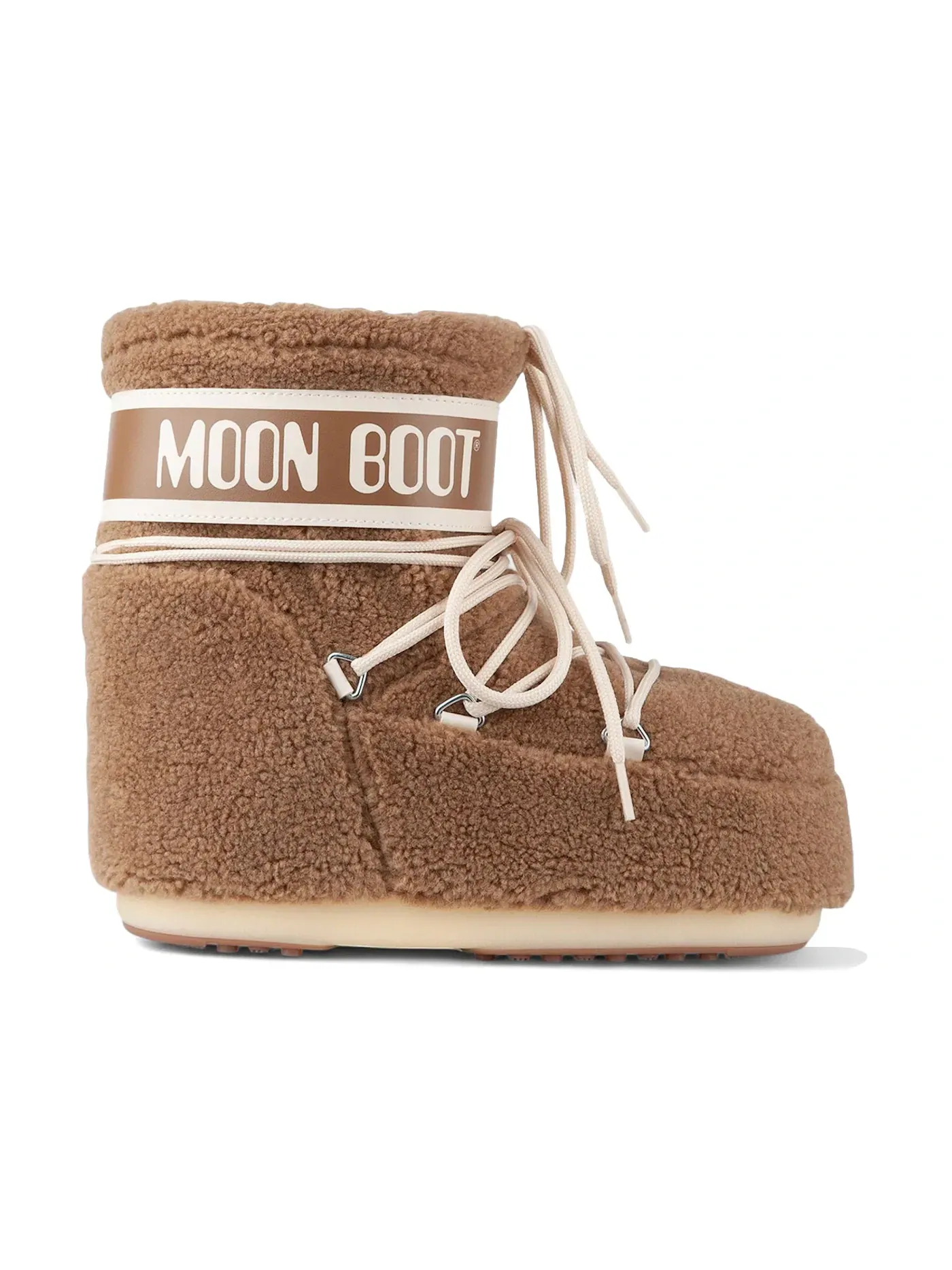 Детские ботинки на флисе Moon Boot Icon Fleece Low Boot — изображение 1 из 1, верблюжий