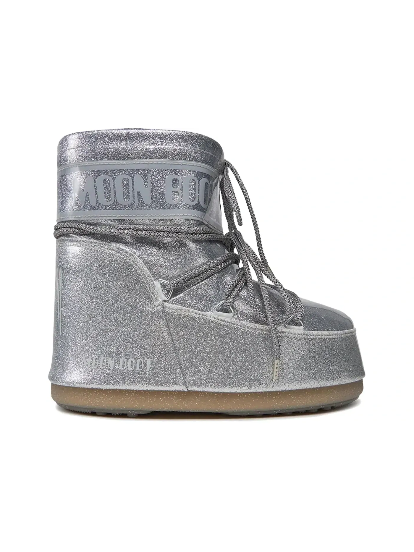 Унисекс ботинки глиттерные с низким голенищем Moon Boot Icon Glitter Low Boot Moon Boot — изображение 1 из 1, серебряный