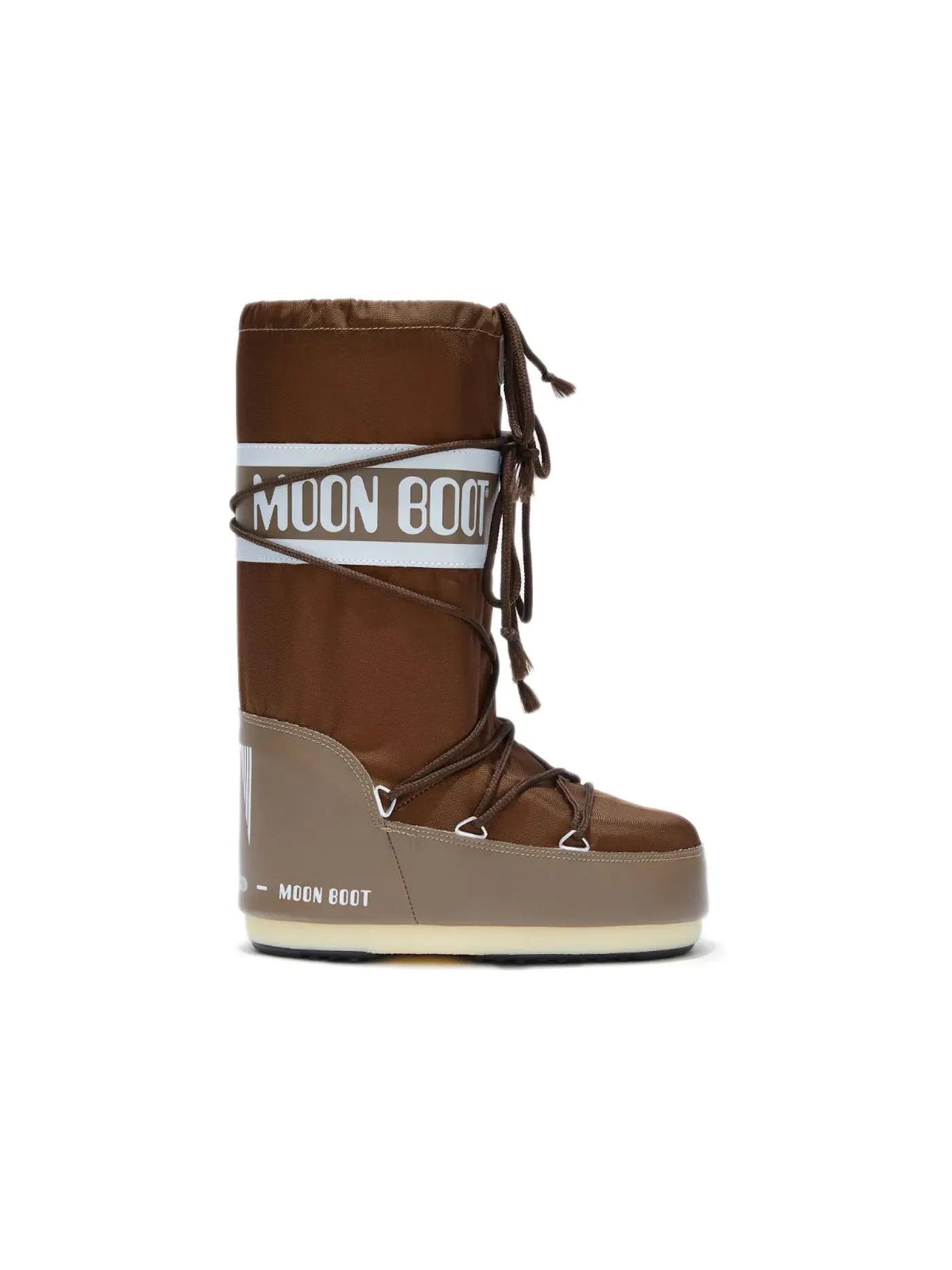 Детские ботинки с принтом Moon Boot Icon Nylon Boot Moon Boot — изображение 1 из 1, коричневый/белый