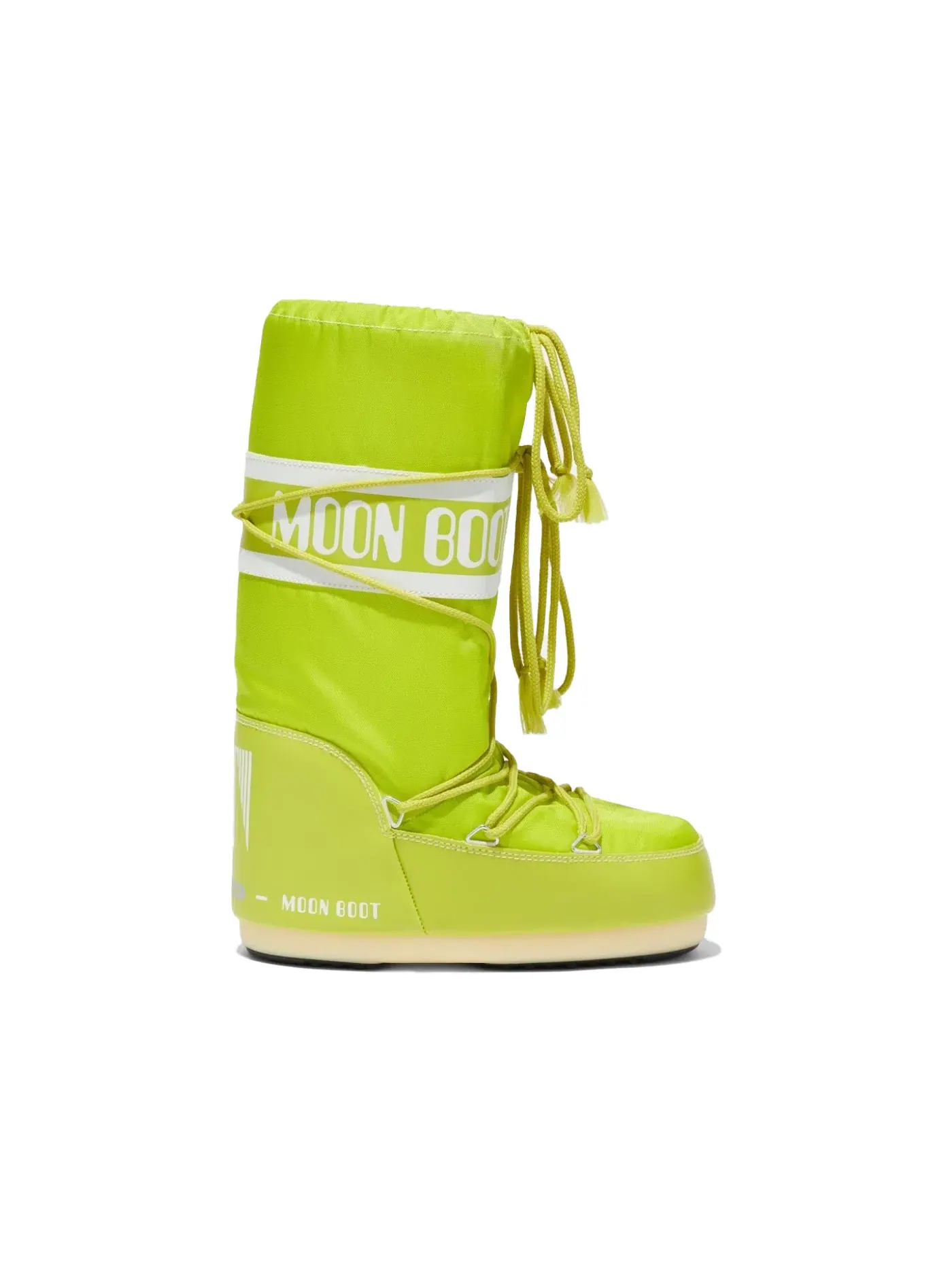 Детские ботинки с высокой посадкой Moon Boot Icon Nylon Boot Moon Boot — изображение 1 из 1, зеленый/белый