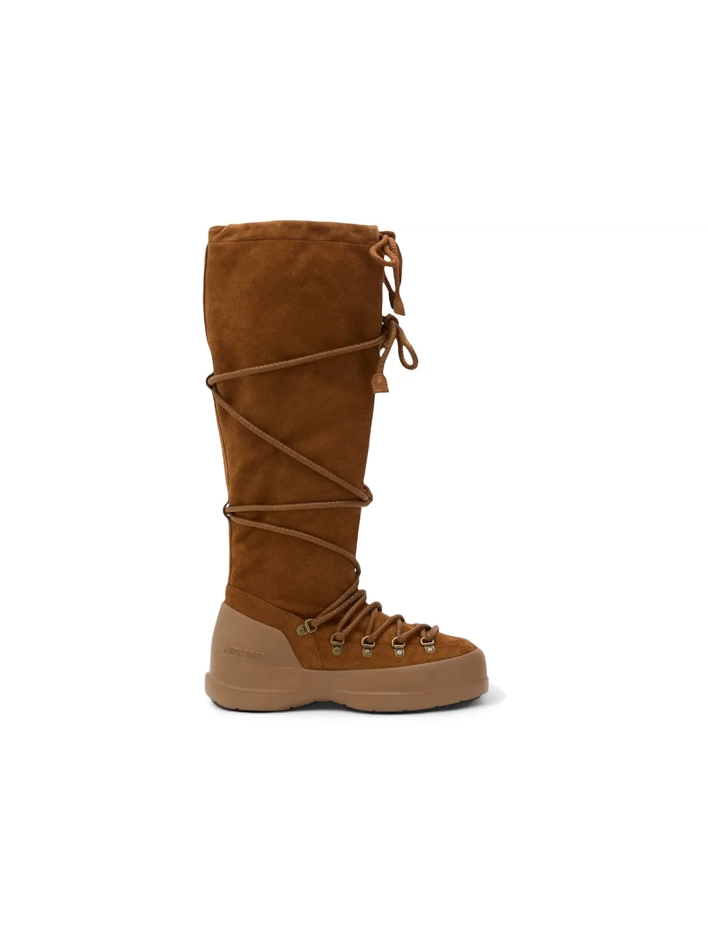 Женские ботинки на шнуровке Moon Boot Luna Extra Suede Boot — изображение 1 из 1, коричневый